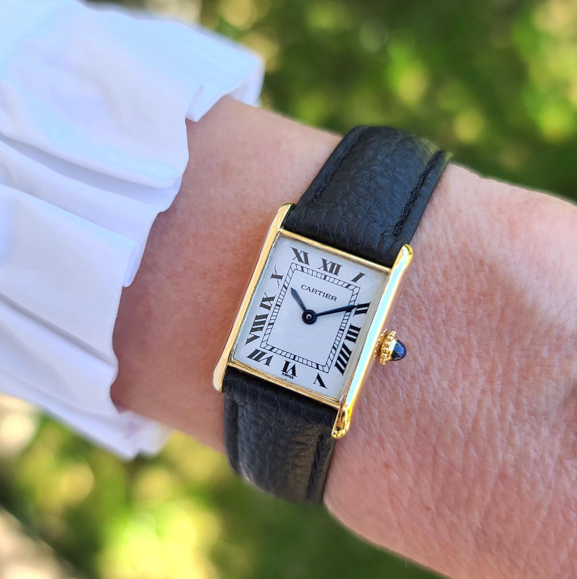 cartier tank cabochon