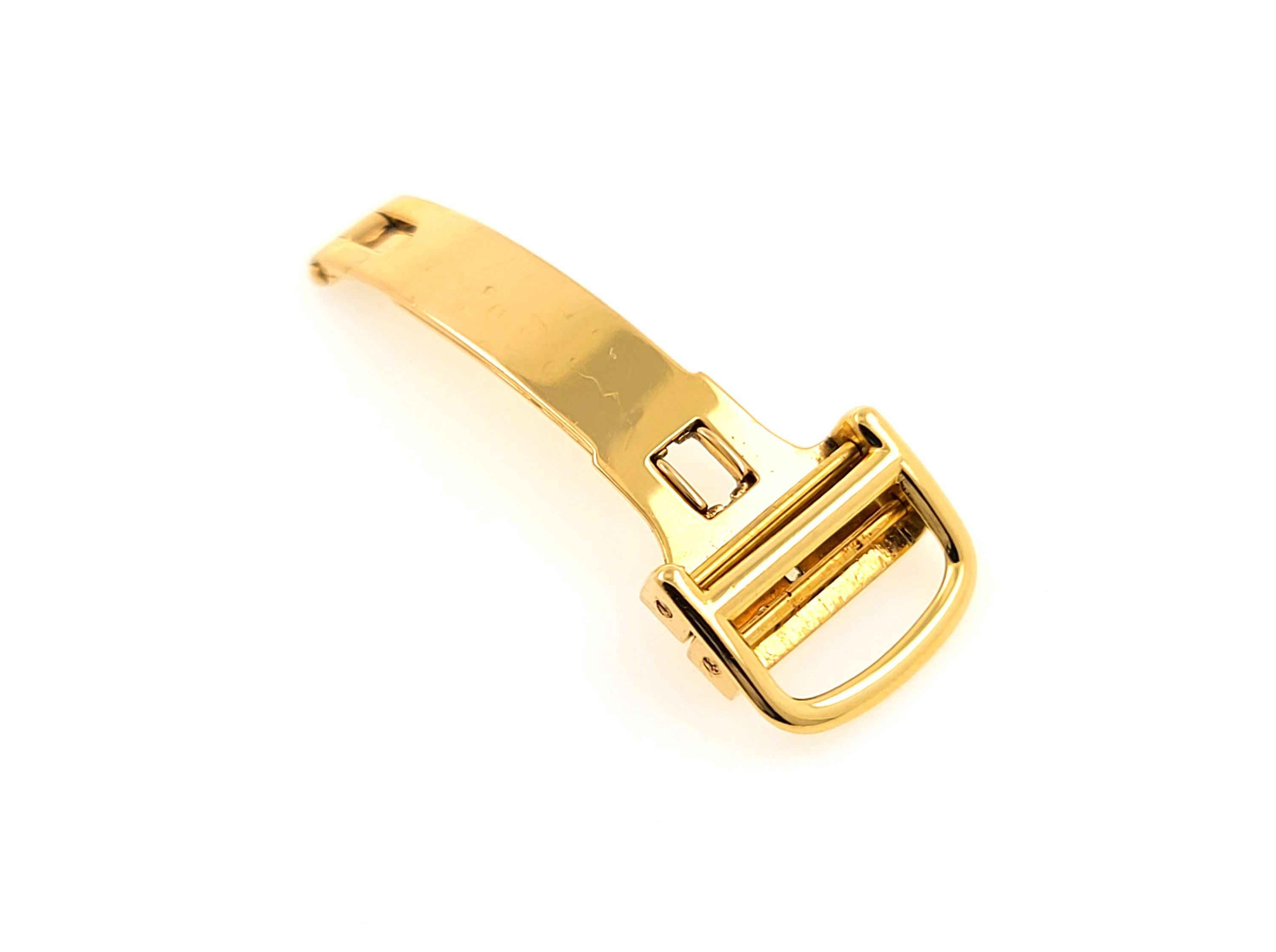 Tank Louis Cartier MOP Dial Diamonds 78227 18k Gold 1974 Gold Folding Clasp For Sale 7
