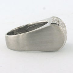 TANK model ring with brilliant cut diamonds up to 1.50ct 14k gold 13.8 grams