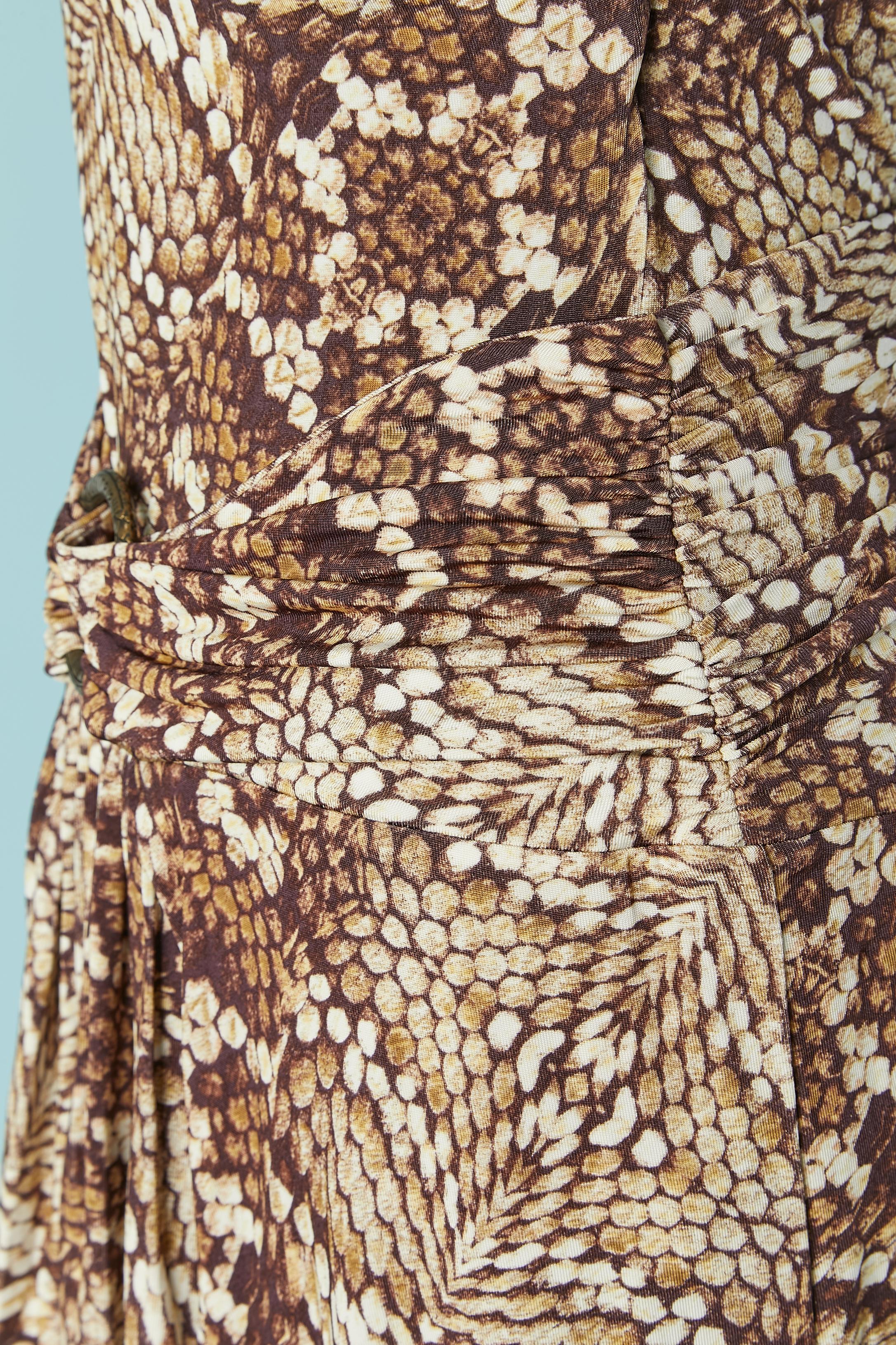 Tank top and skirt ensemble in printed rayon jersey Just Cavalli In Excellent Condition For Sale In Saint-Ouen-Sur-Seine, FR