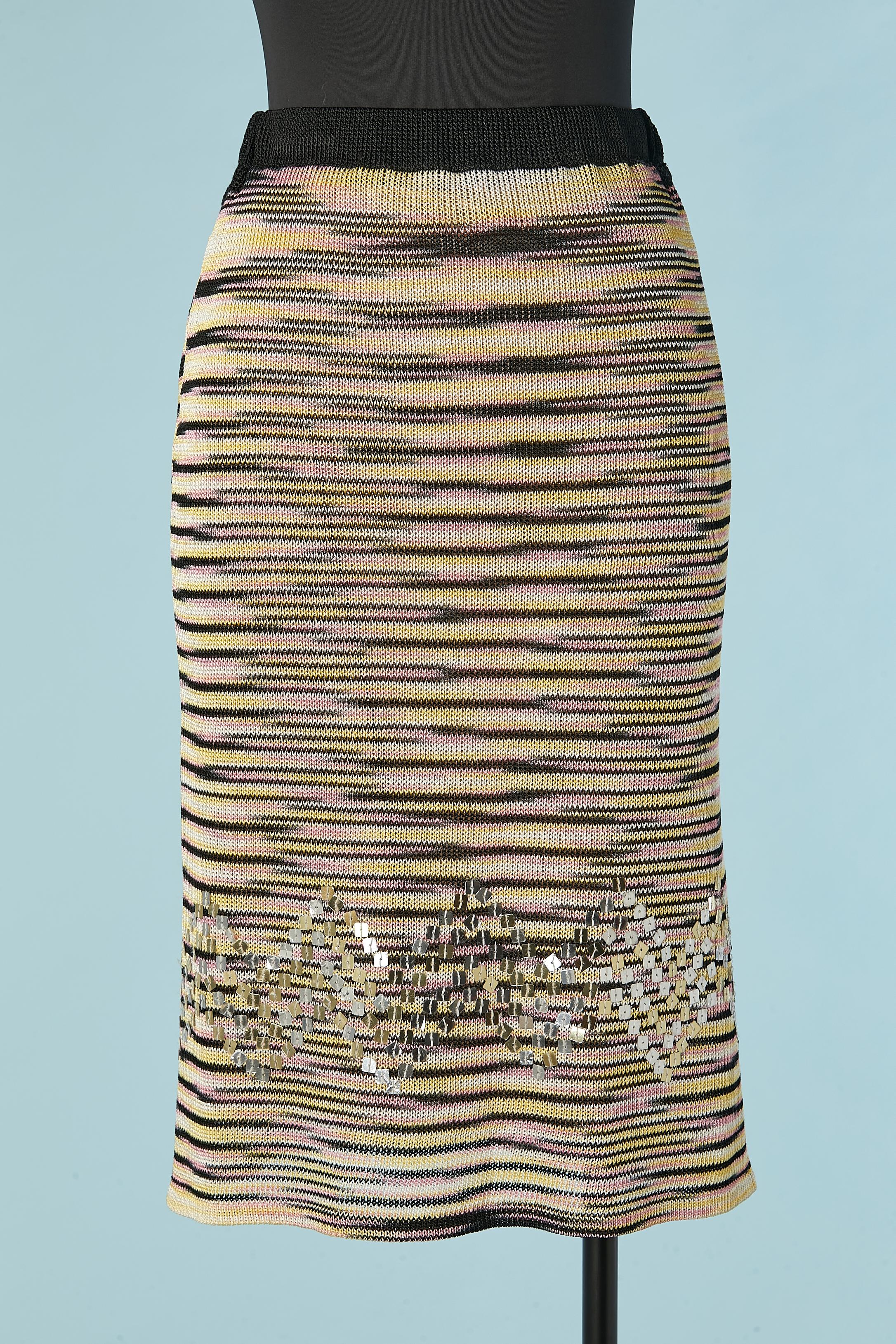 Tank top and skirt ensemble in rayon knit with sequin embellishment M Missoni  For Sale 3