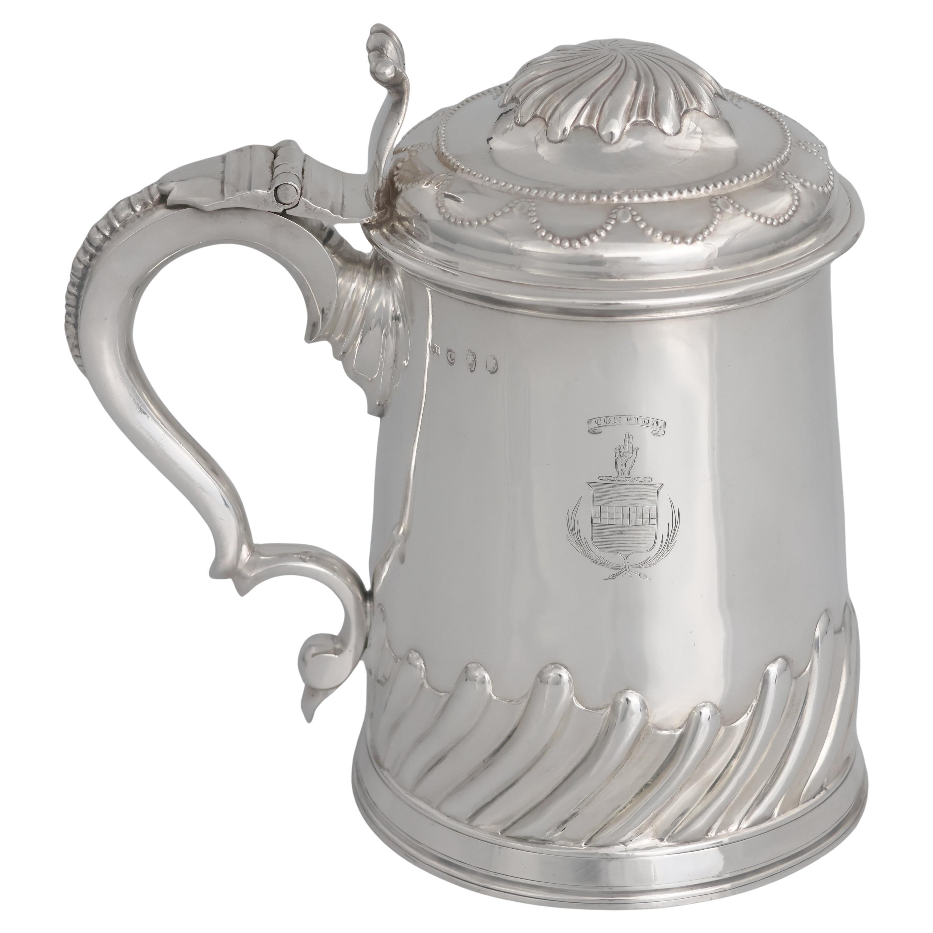 George II sterling silver tankard, Joseph Jackson, Dublin, 1749