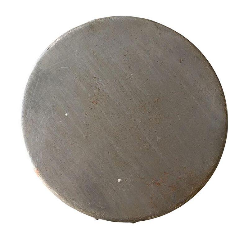 Tanker Brushed Steel Metal Industrial Work Stool, Pair For Sale 2