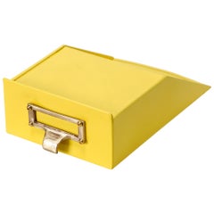 Vintage Tanker Drawer Insert Repurposed as Desktop Organizer, Refinished in Yellow