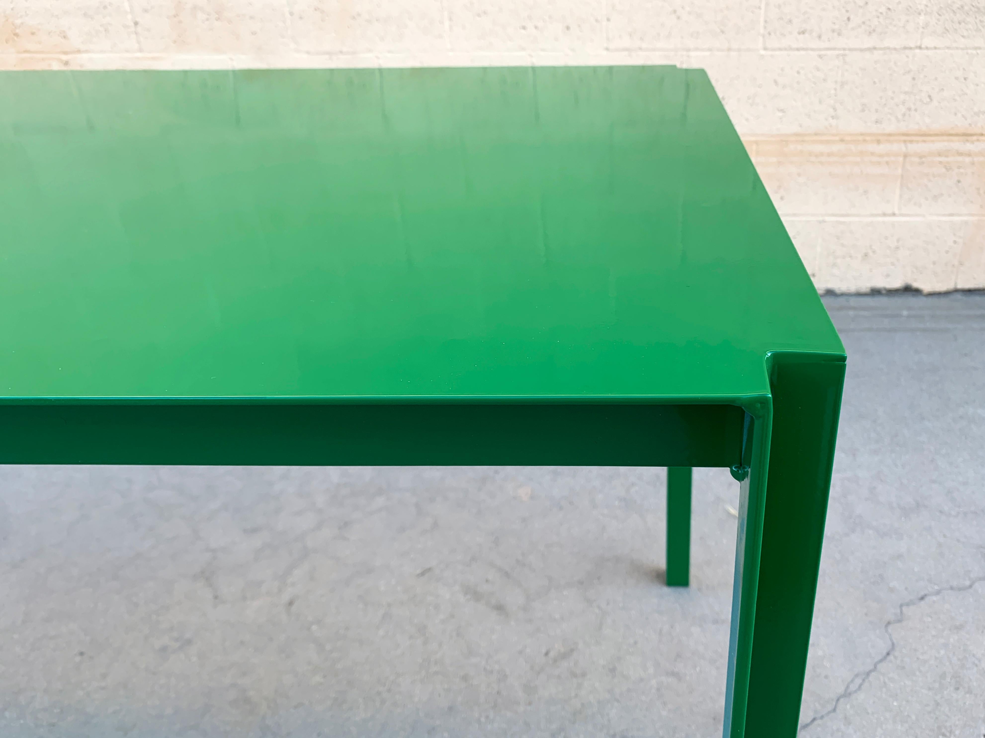 Minimalist Tanker Inspired Steel Dining or Work Table Made to Order, Custom Colors For Sale