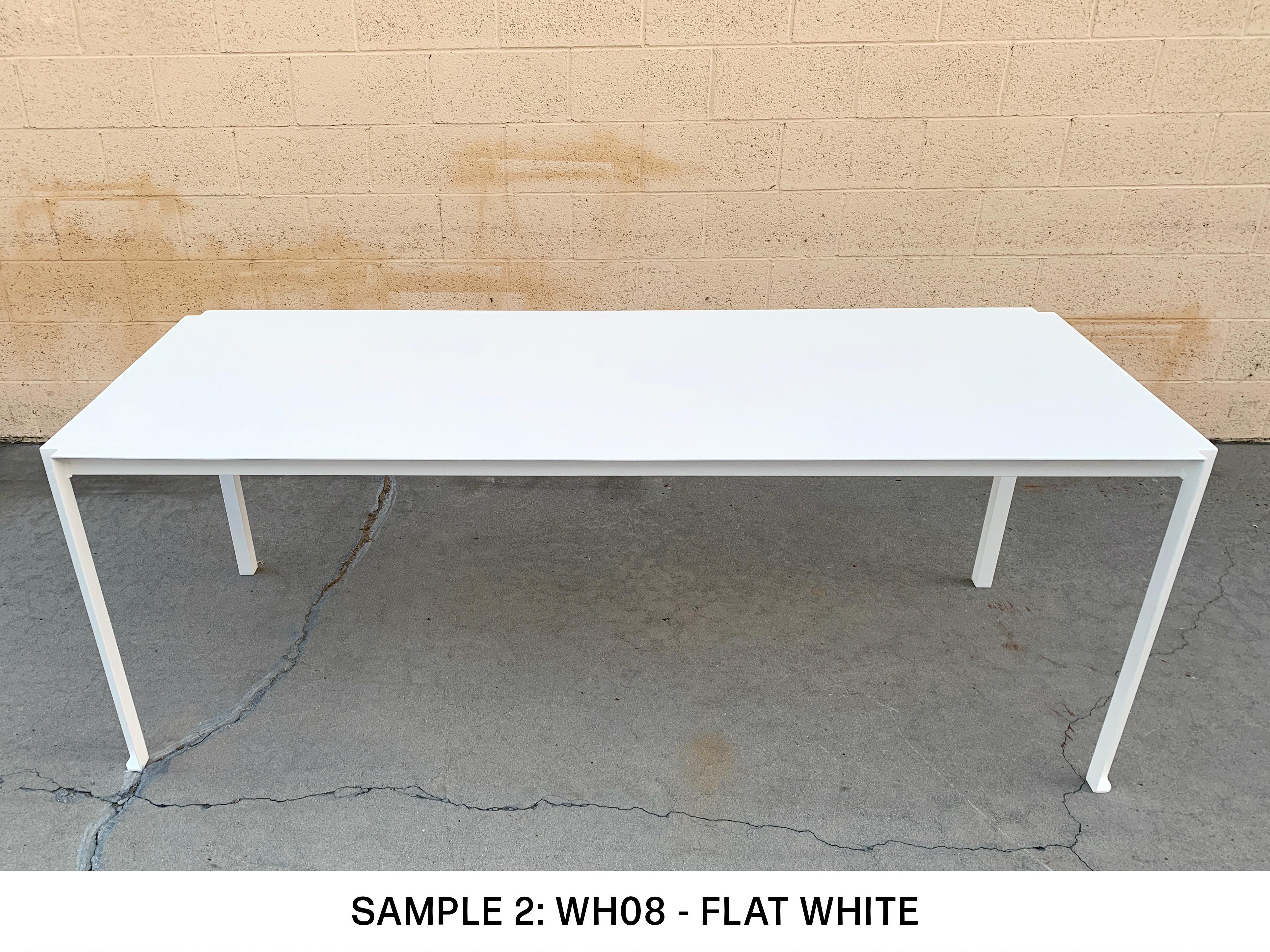 Powder-Coated Tanker Inspired Steel Dining or Work Table Made to Order, Custom Colors For Sale