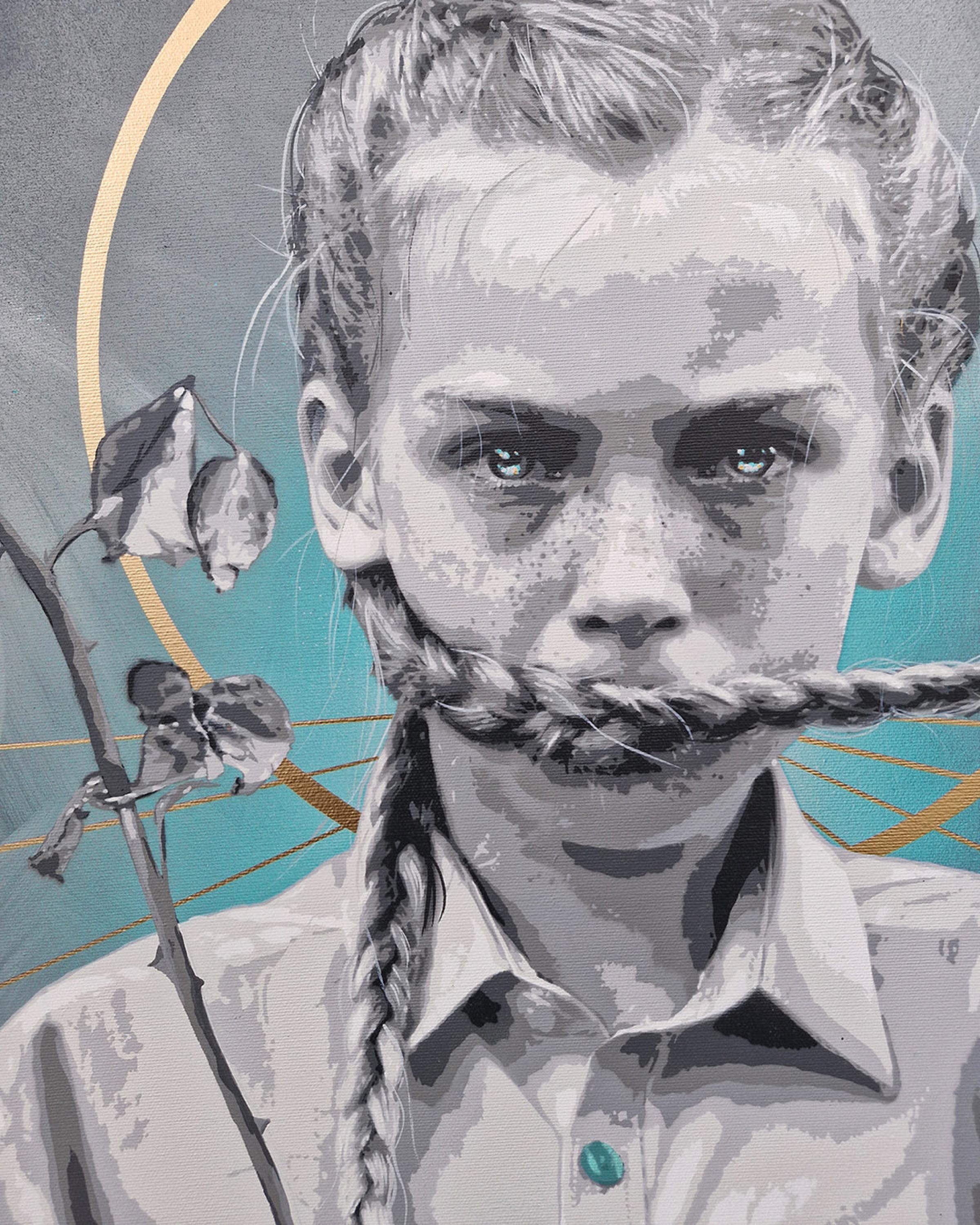 Klara - Portrait Painting Grigio di TankPetrol