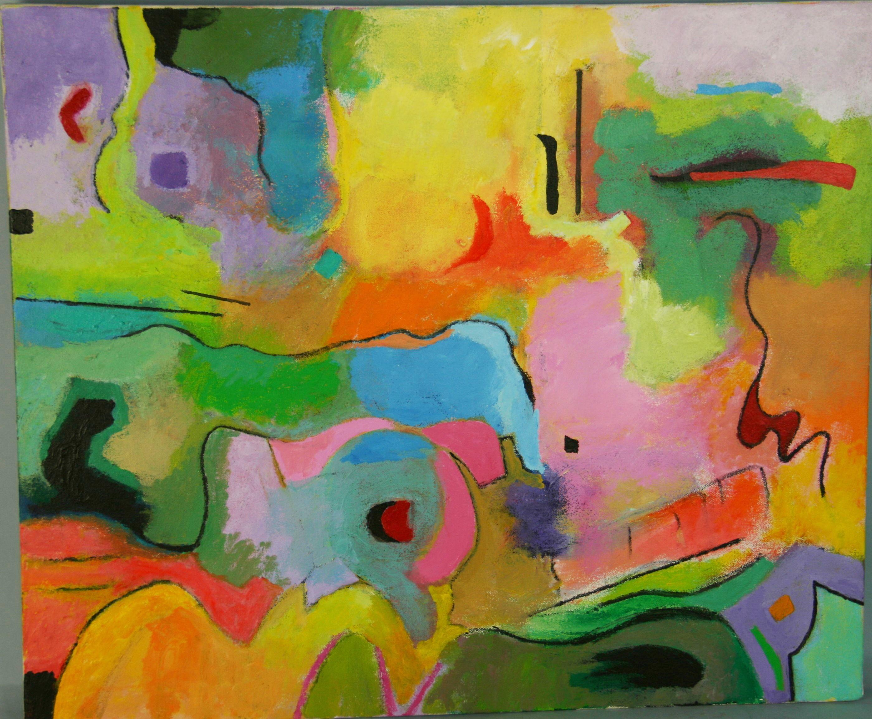 Fauvist  Colorful Landscape  Soft Impact #29 - Painting by Tannenbaum