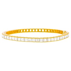 Tannler 14.0 Carat Diamond, Set Gold Line Bracelet