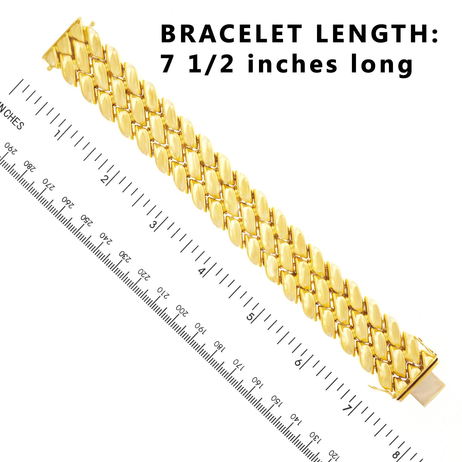 Tannler Gold Bracelet 18k c1960s Zurich Switzerland In Excellent Condition In Litchfield, CT