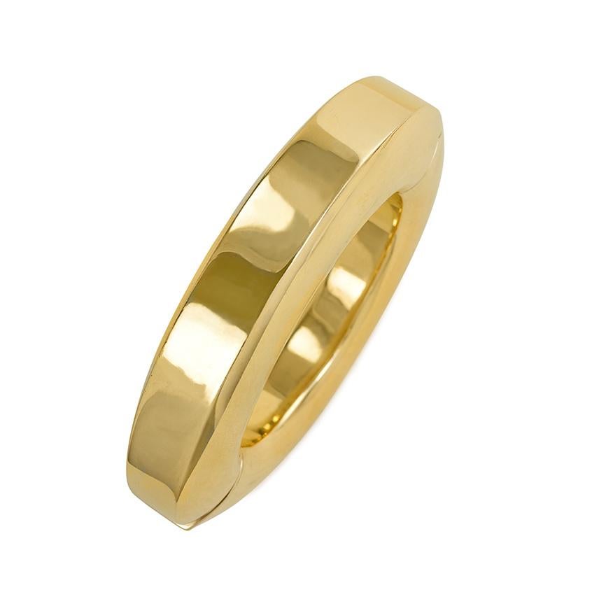 Tännler, Schweiz 1970er Modernist Gold Elliptischer Armreif (Modernistisch) im Angebot