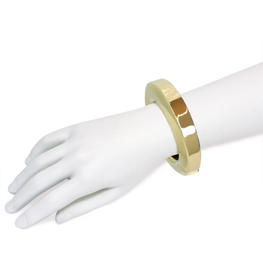 Tännler, Schweiz 1970er Modernist Gold Elliptischer Armreif im Zustand „Gut“ im Angebot in New York, NY