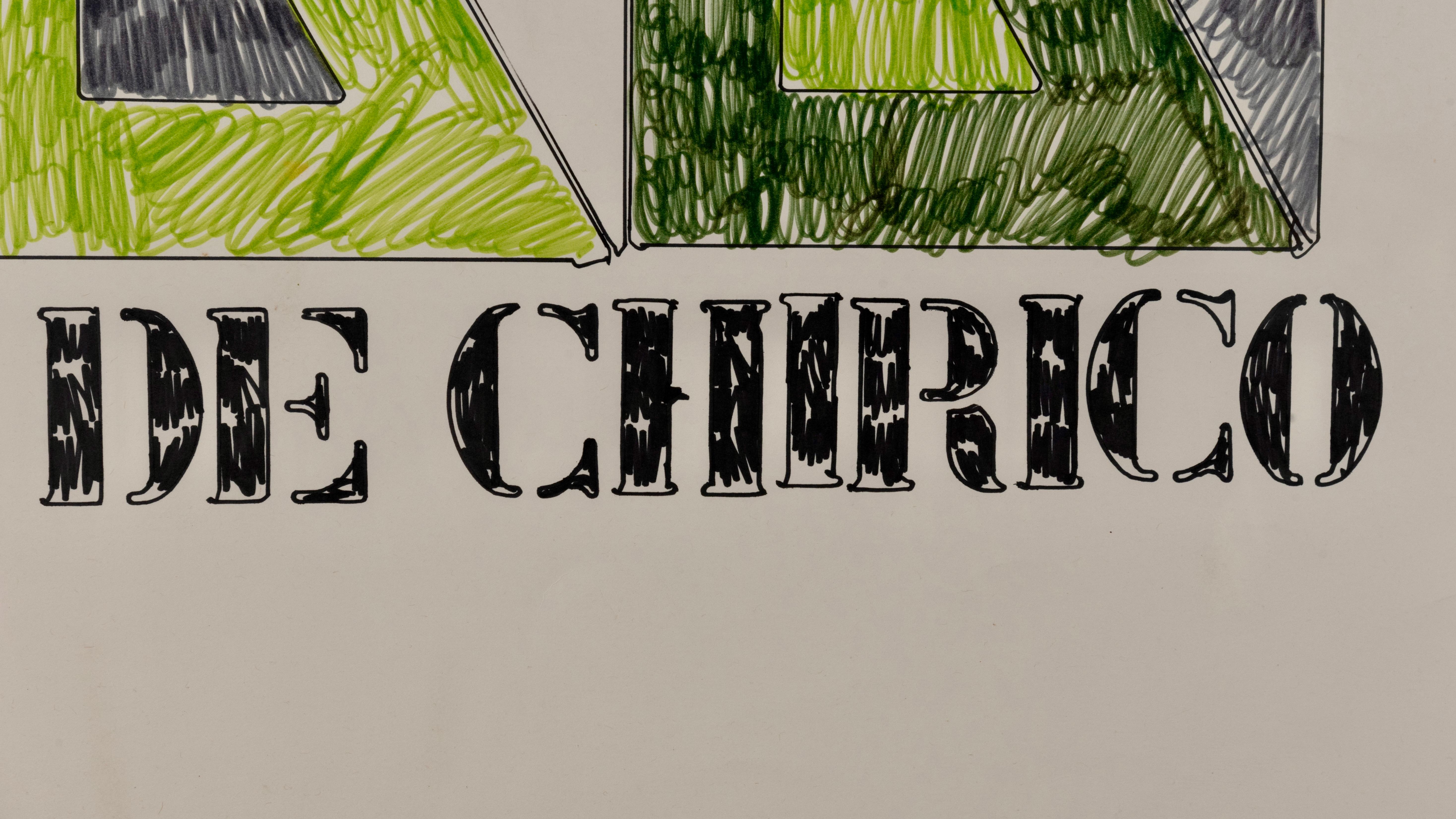 1970s Italian Pop Art Tano Festa Signed and Dated Drawing For Sale 1