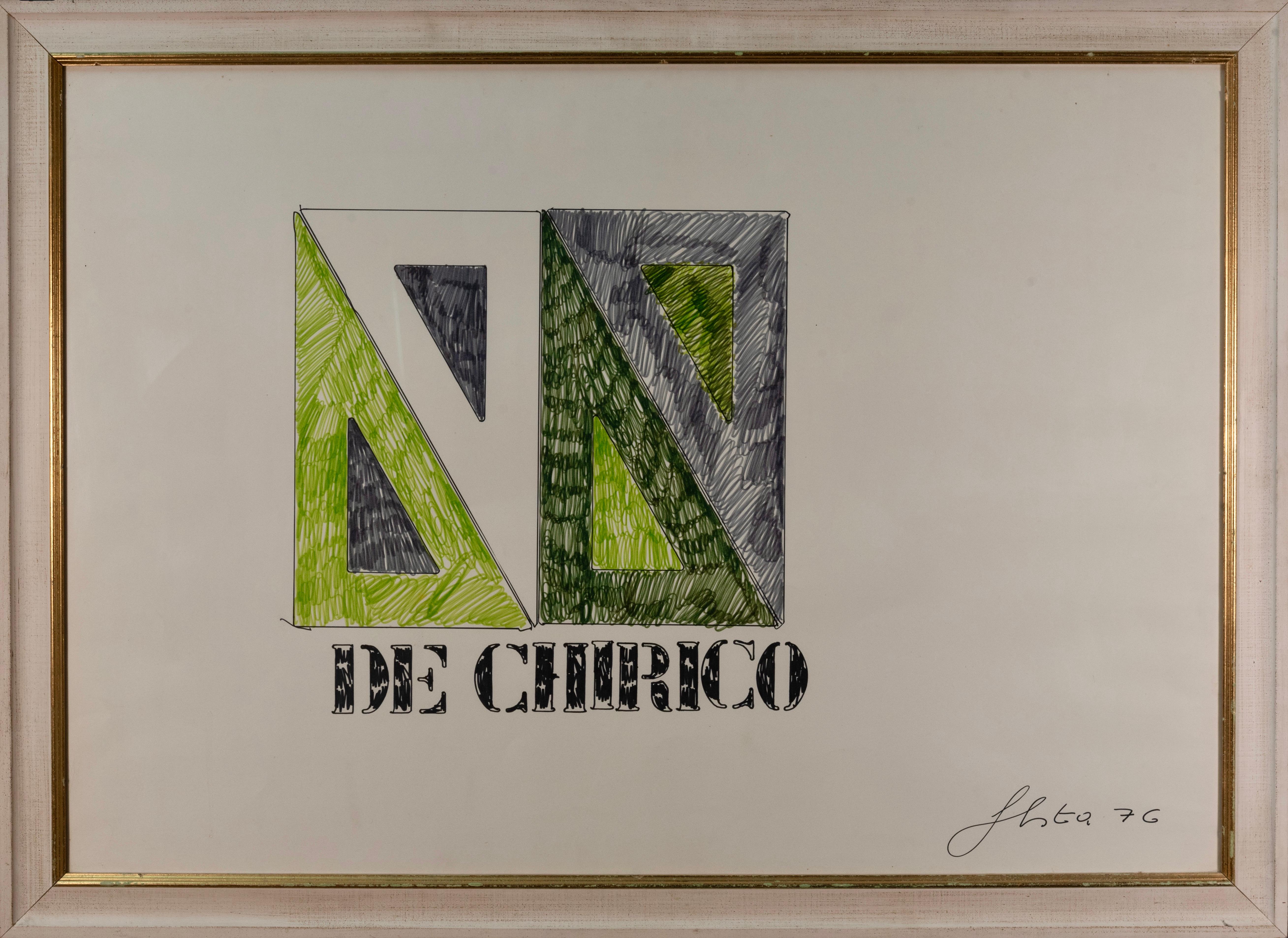 1970s Italian Pop Art Tano Festa Signed and Dated Drawing For Sale 5