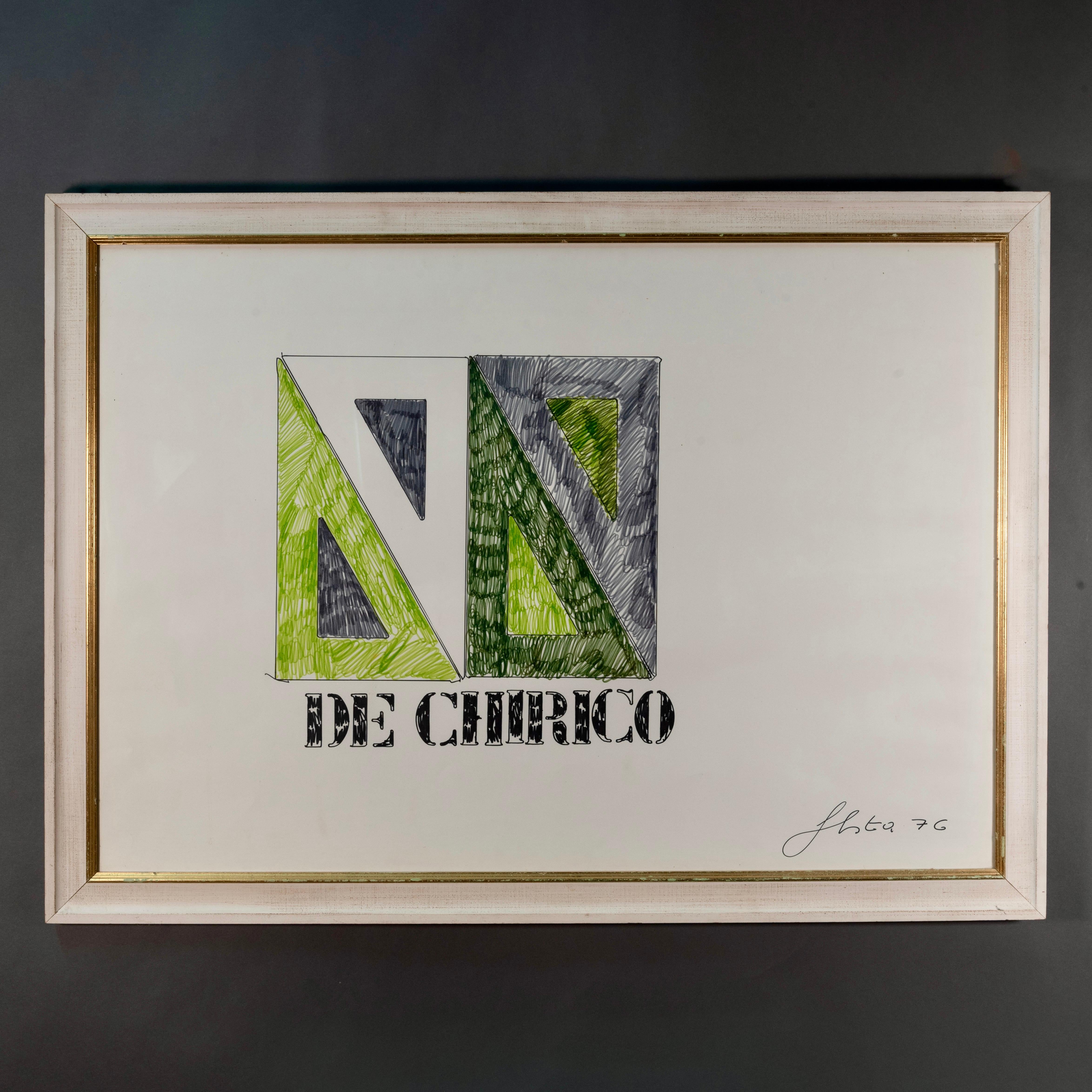 1970s Italian Pop Art Tano Festa Signed and Dated Drawing For Sale 6