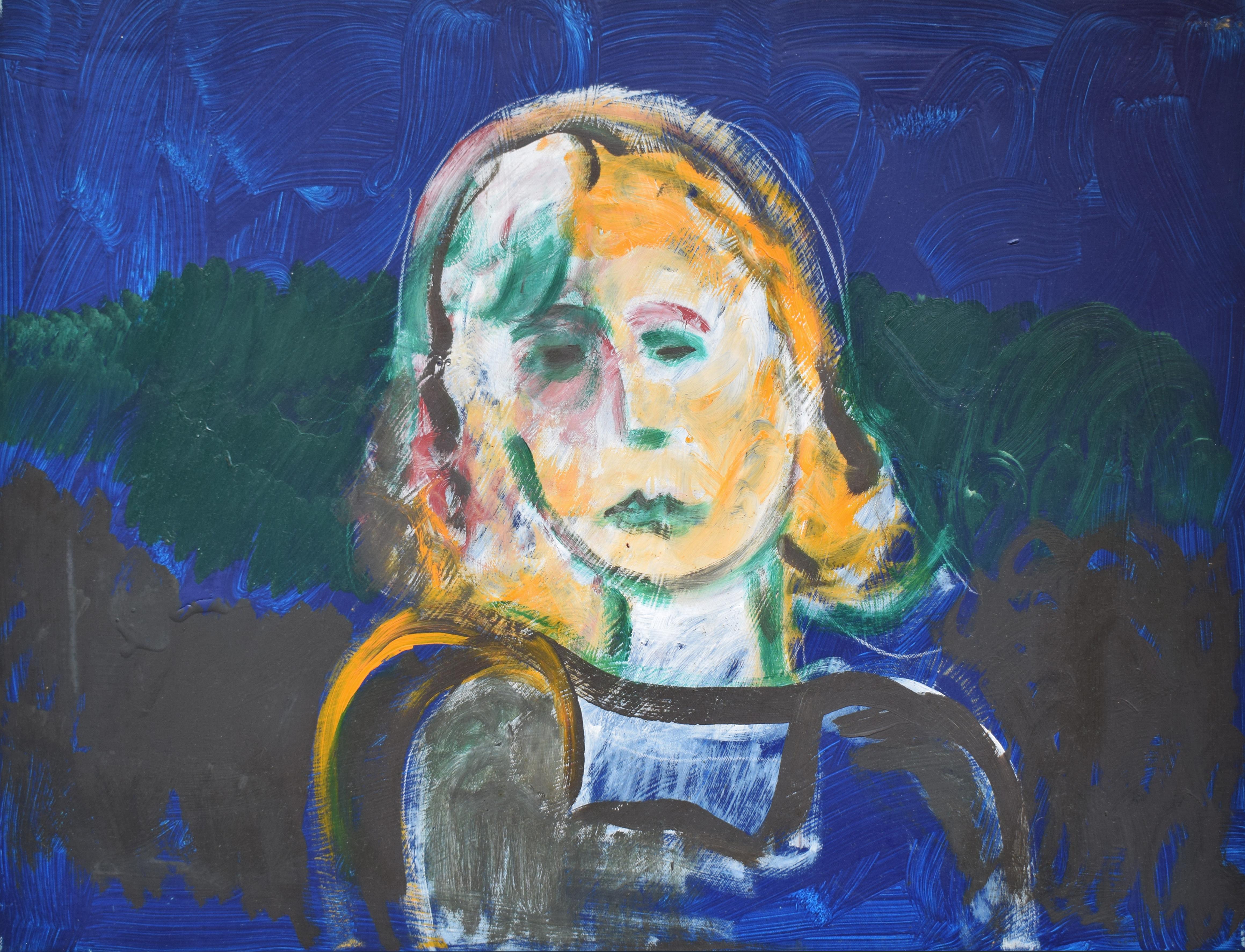 Tano Festa Portrait Painting – Senza titolo