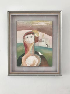 Tano Zenyu Framed Japanese Painting “Shukujitsu” (祝日) 20th Century