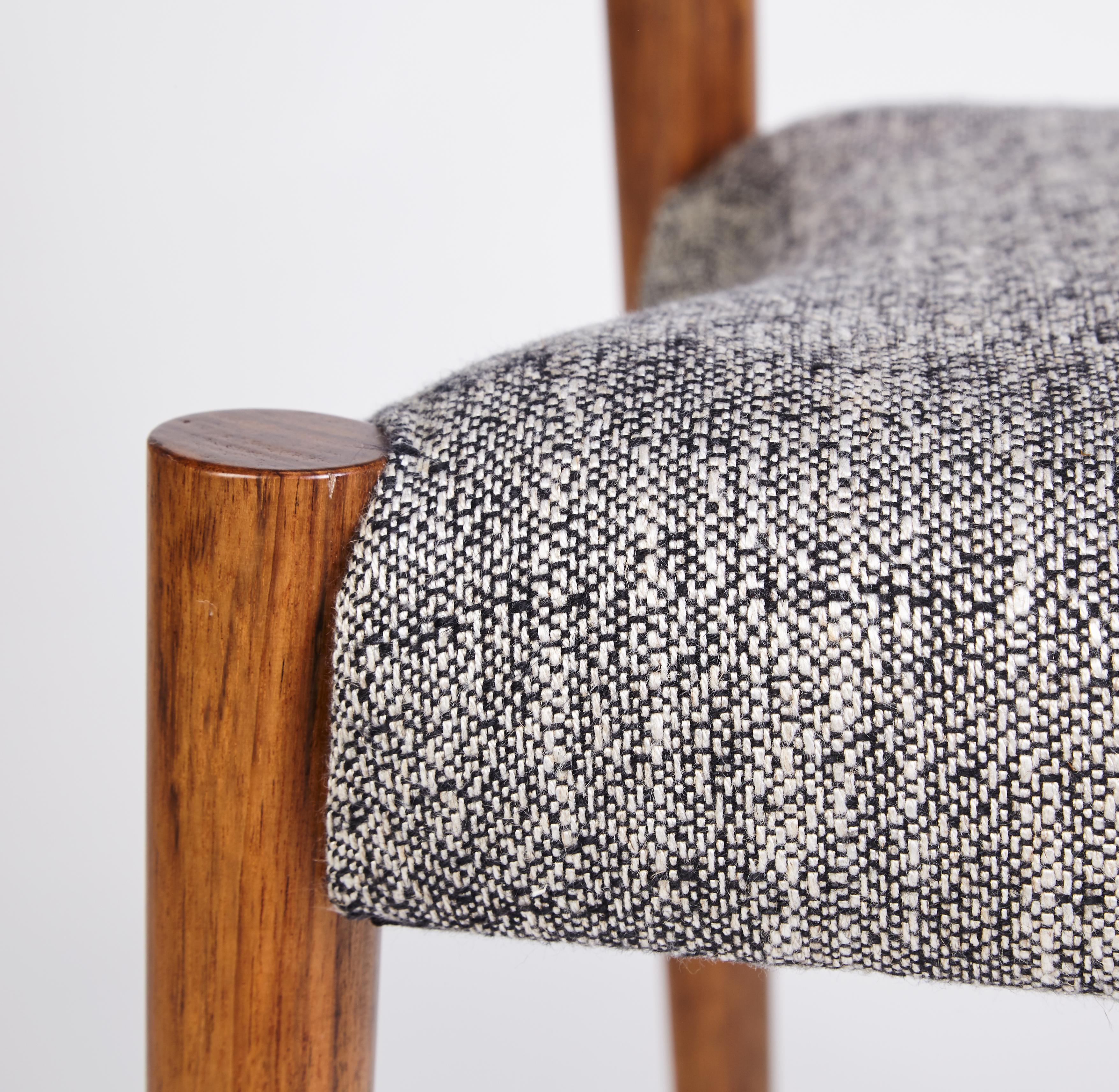 Contemporary Tanoco Small Chair, in Satin Mutenye Wood, Handcrafted in Portugal by Duistt