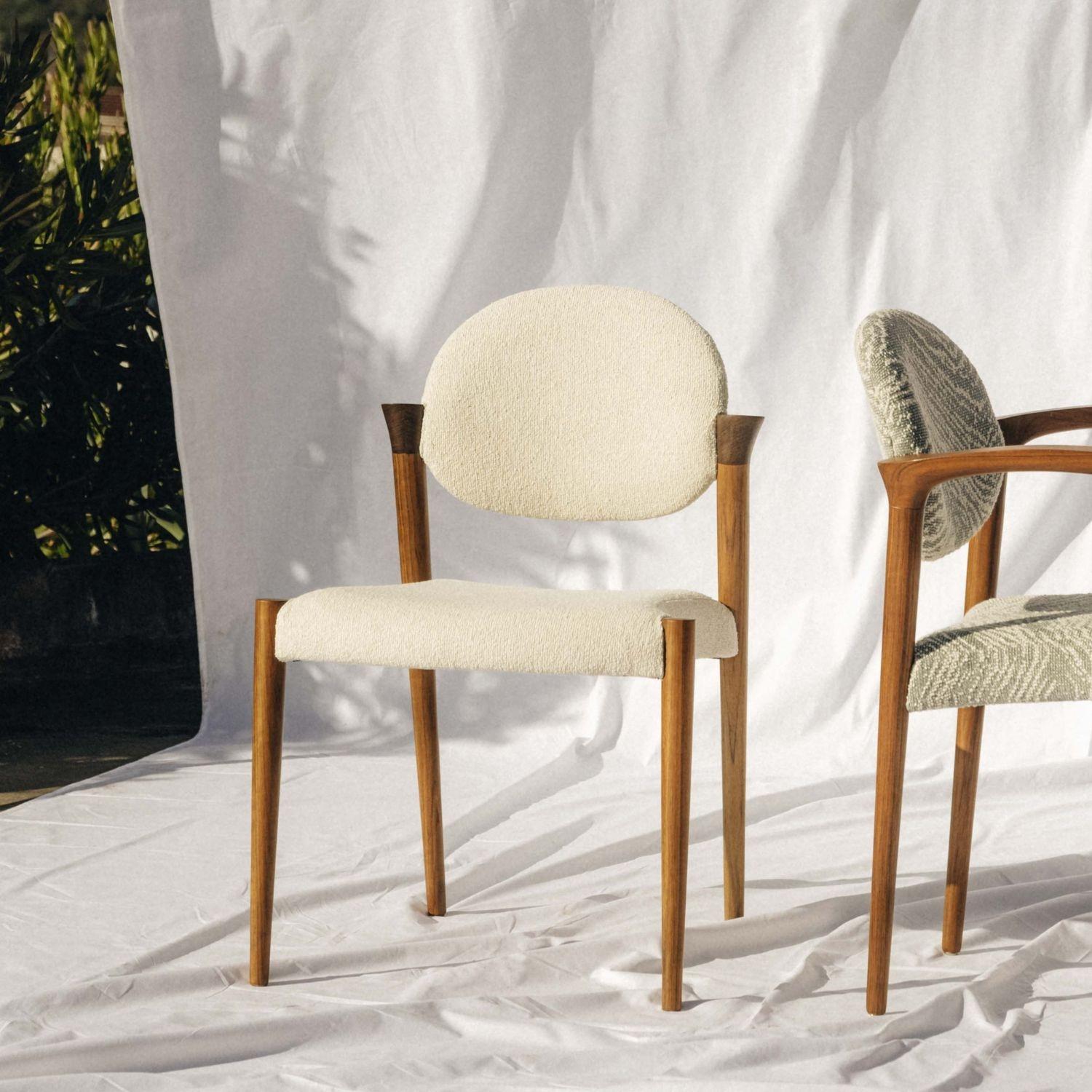 Tanoco Small Chair, in Satin Mutenye Wood, Handcrafted in Portugal by Duistt 2
