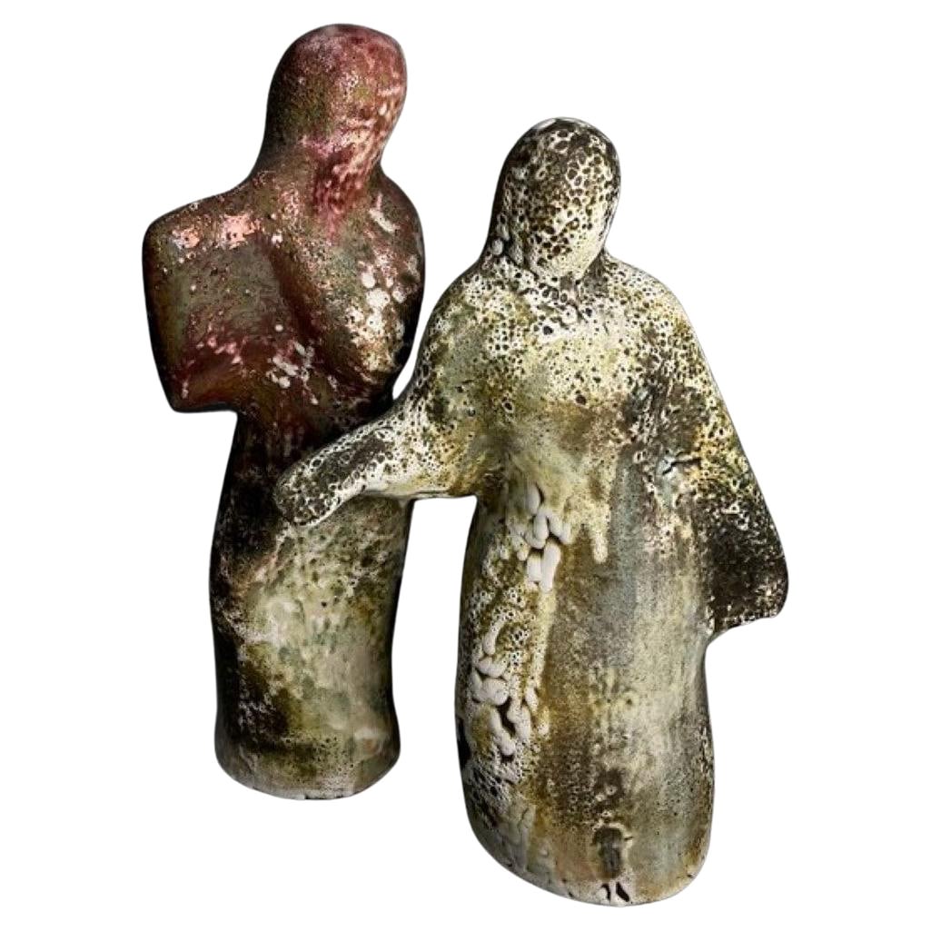 Tanok Diptychon-Skulpturen von Gorn Ceramics