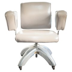 Tansad Model De Luxe V.26 Grey Leather Office Chair