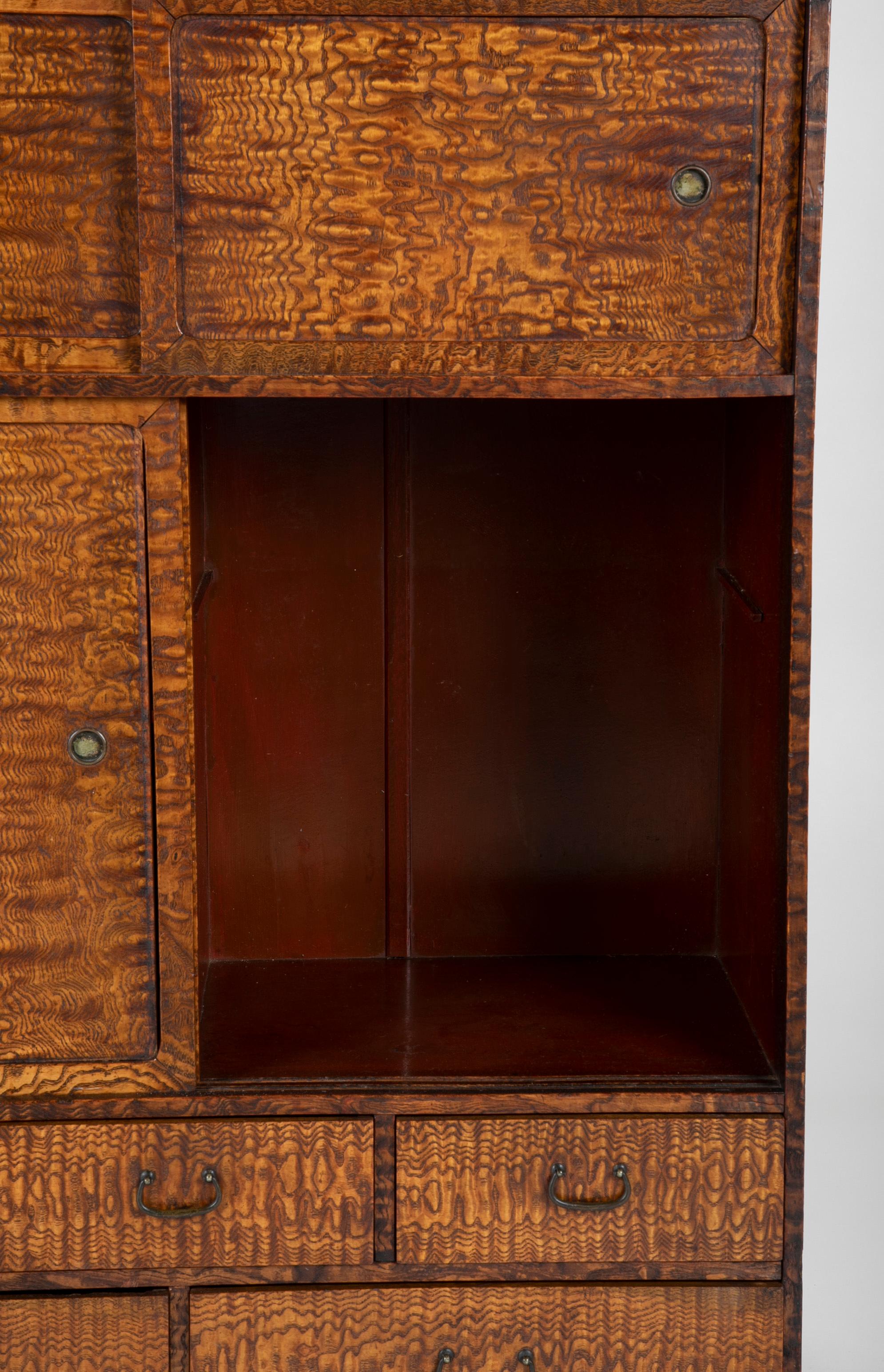 20th Century Tansu in Elm Wood Case Cabinet