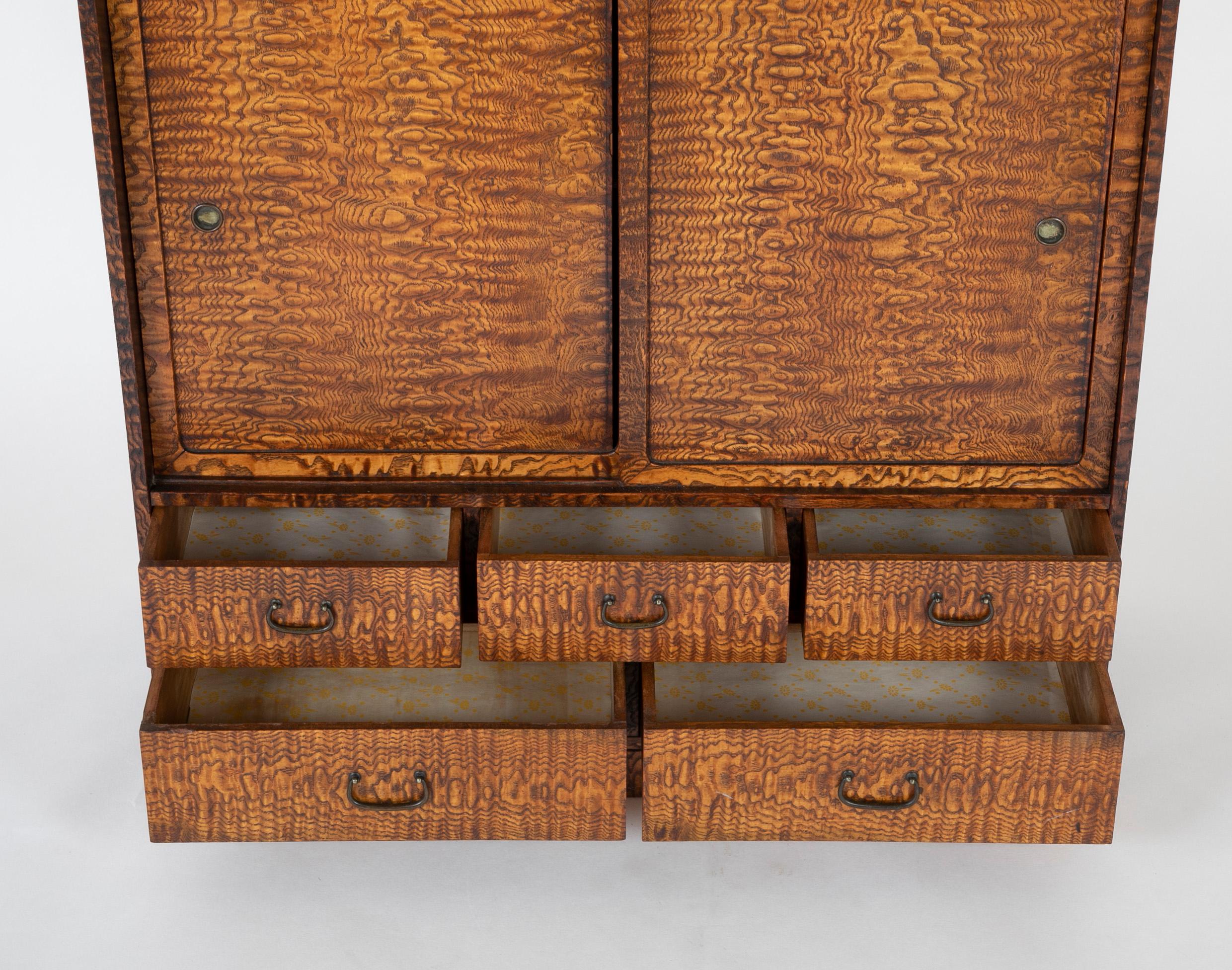 Tansu in Elm Wood Case Cabinet 1