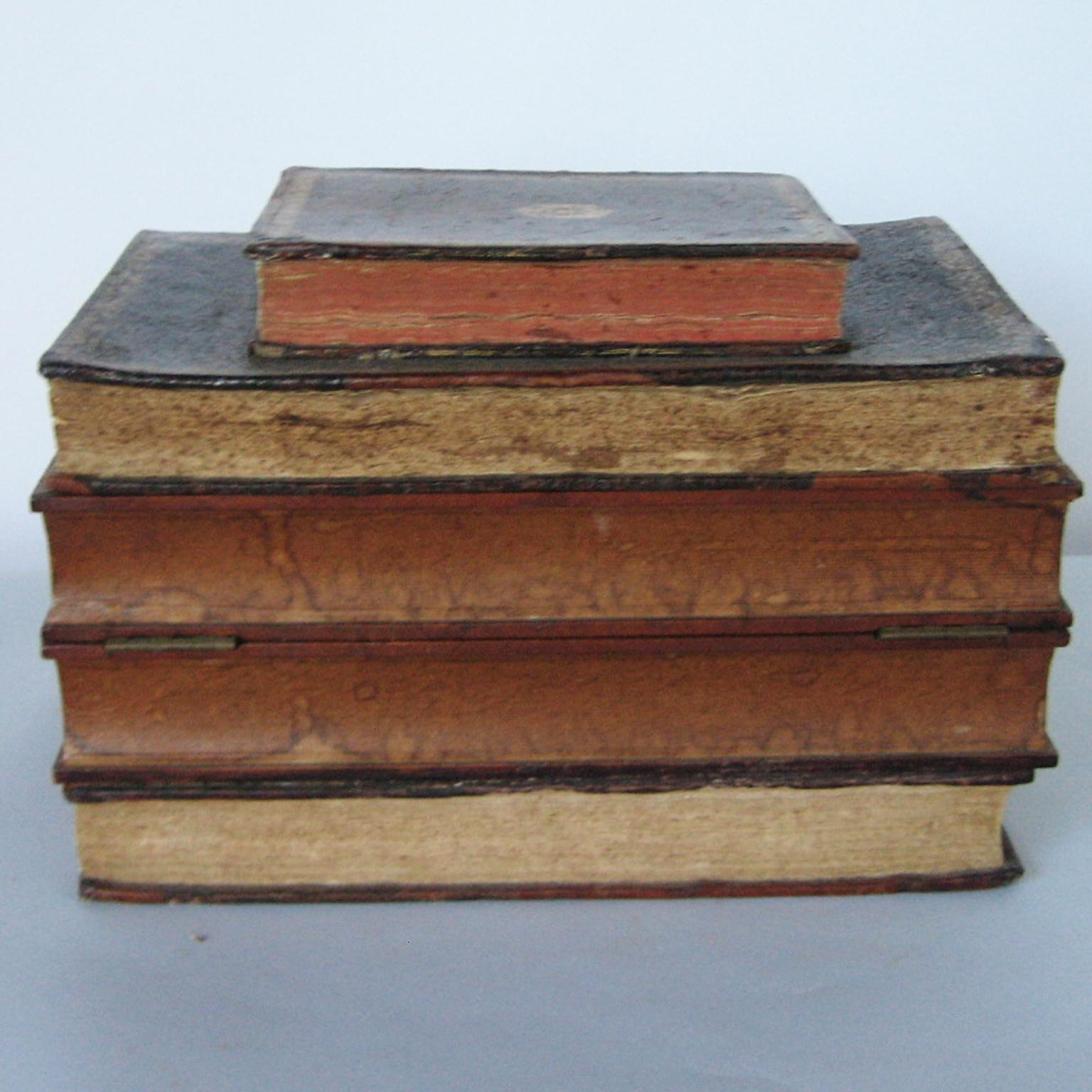 Tantalus Box of Stacked 19th Century Books 3
