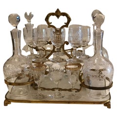 Vintage Tantalus Set with Baccarat Glasses