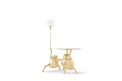 Tantan Side Table with Lamp, Adjustable Lamp Stick