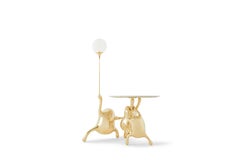 Tantan Side Table with Lamp, Adjustable Lamp Stick