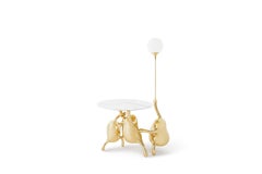 TanTan Side Table with Lamp and TanTan Wall Lamp No.1 & No.2