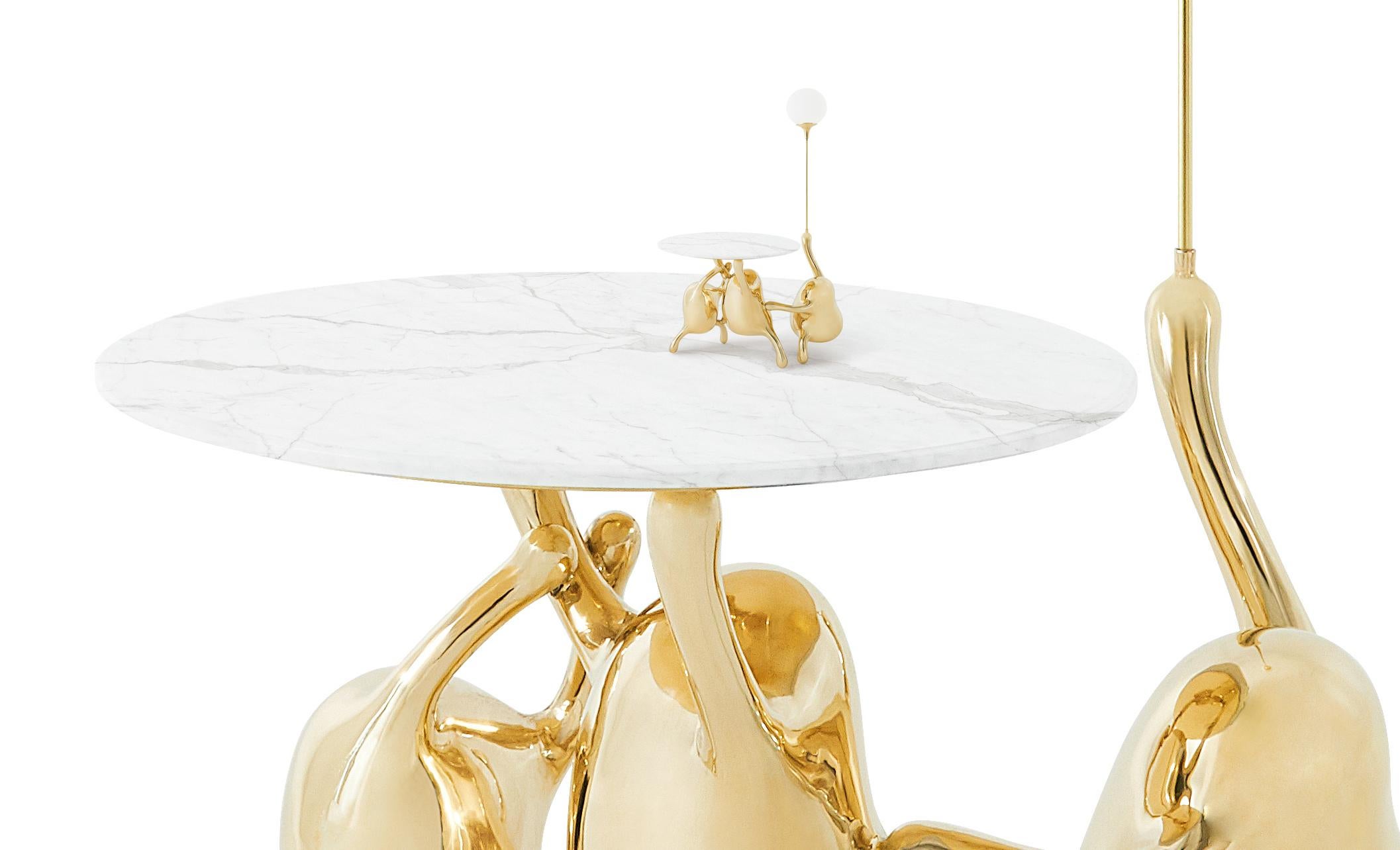 Contemporary TanTan Side Table with Lamp and TanTan Wall Lamp No.1 & No.2