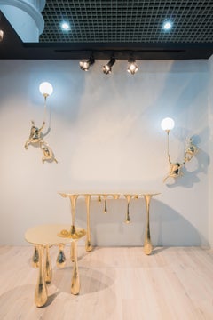 TanTan Wall Lamp No.2 Polished Brass by Zhipeng Tan