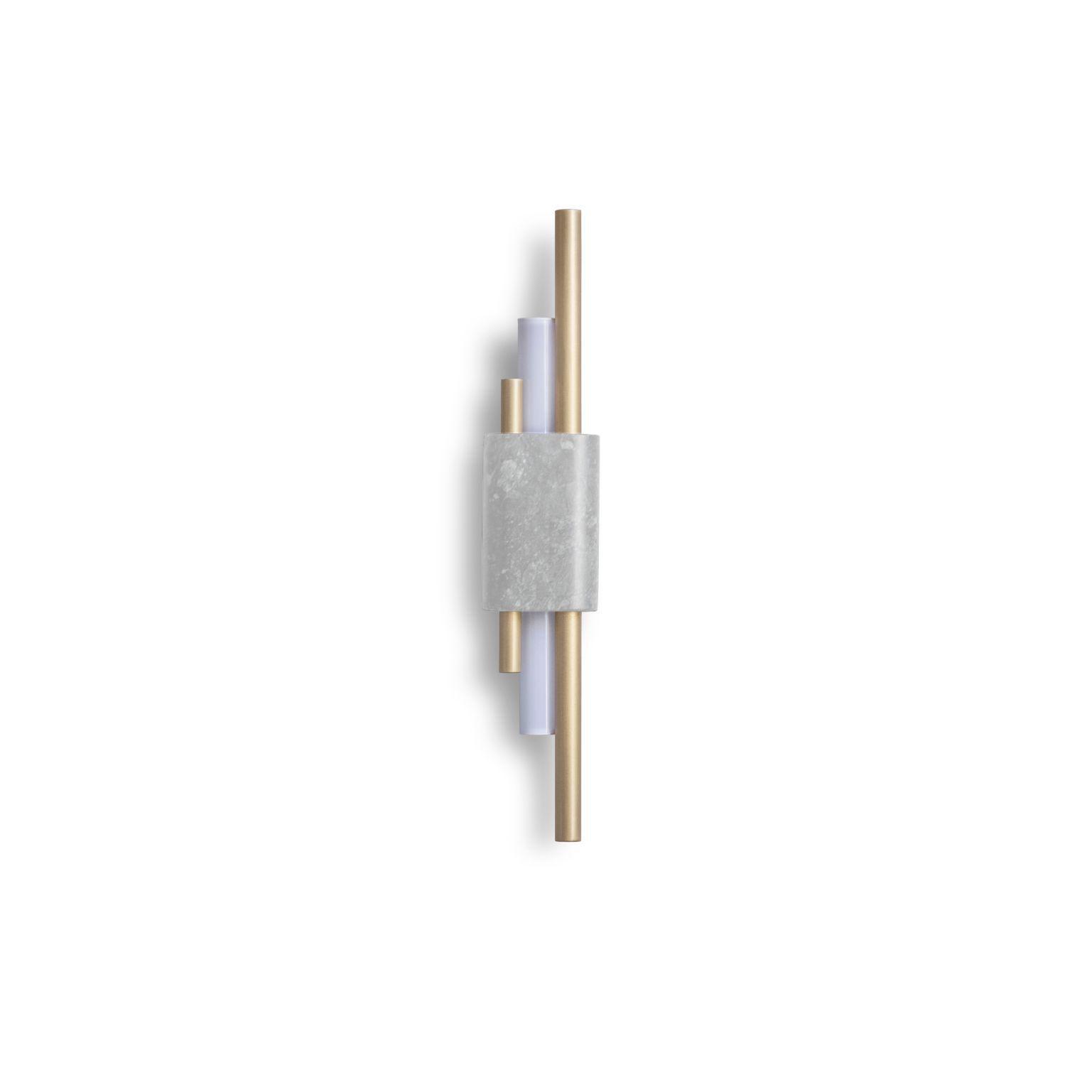 XXIe siècle et contemporain Applique Tanto double en marbre blanc de Bert Frank en vente