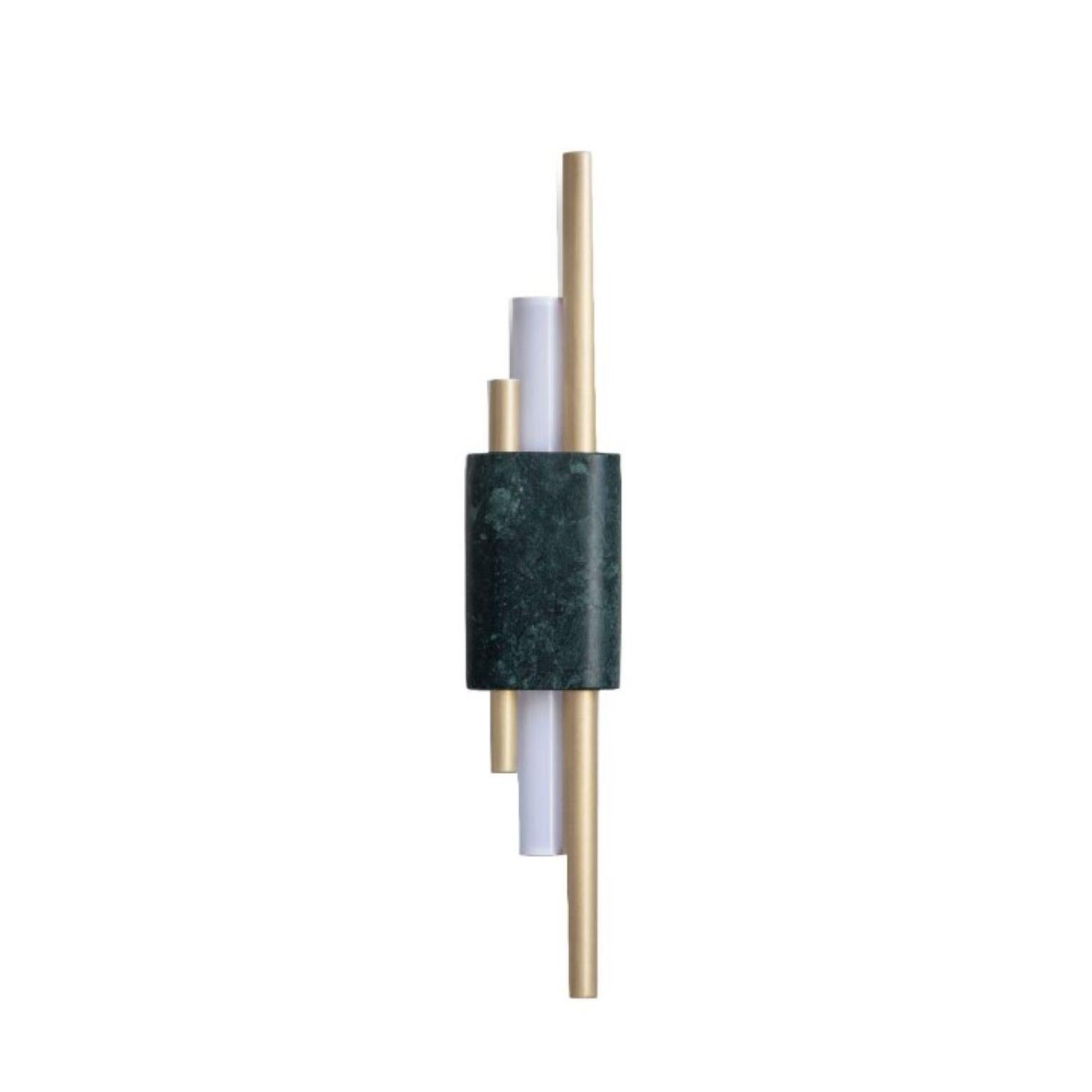 Brushed Tanto Wall Light, Small, Green by Bert Frank