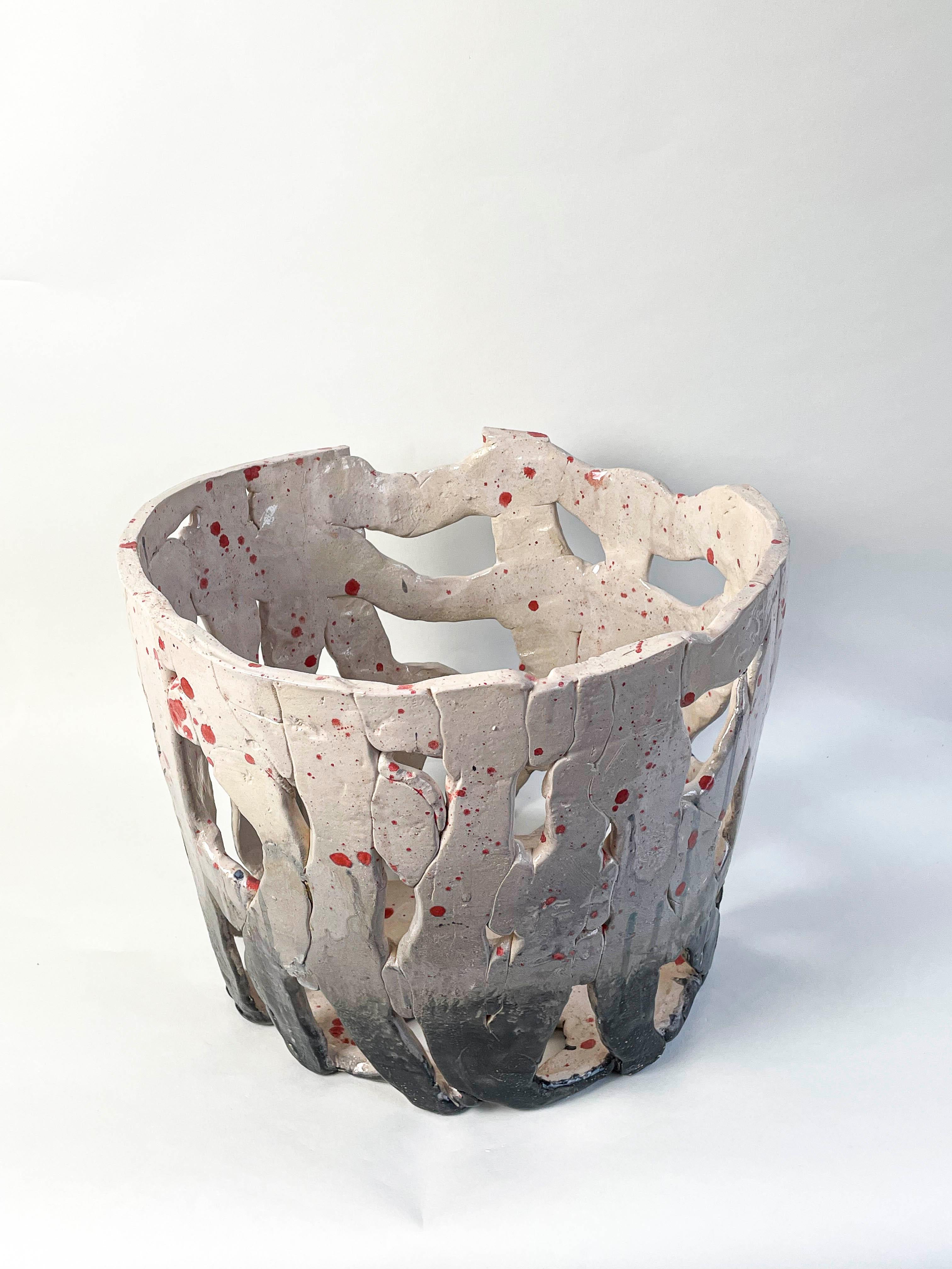 Ein moderner Keramikkorb für Pflanzen und Inneneinrichtungsgegenstände im Zustand „Neu“ im Angebot in Münster, DE