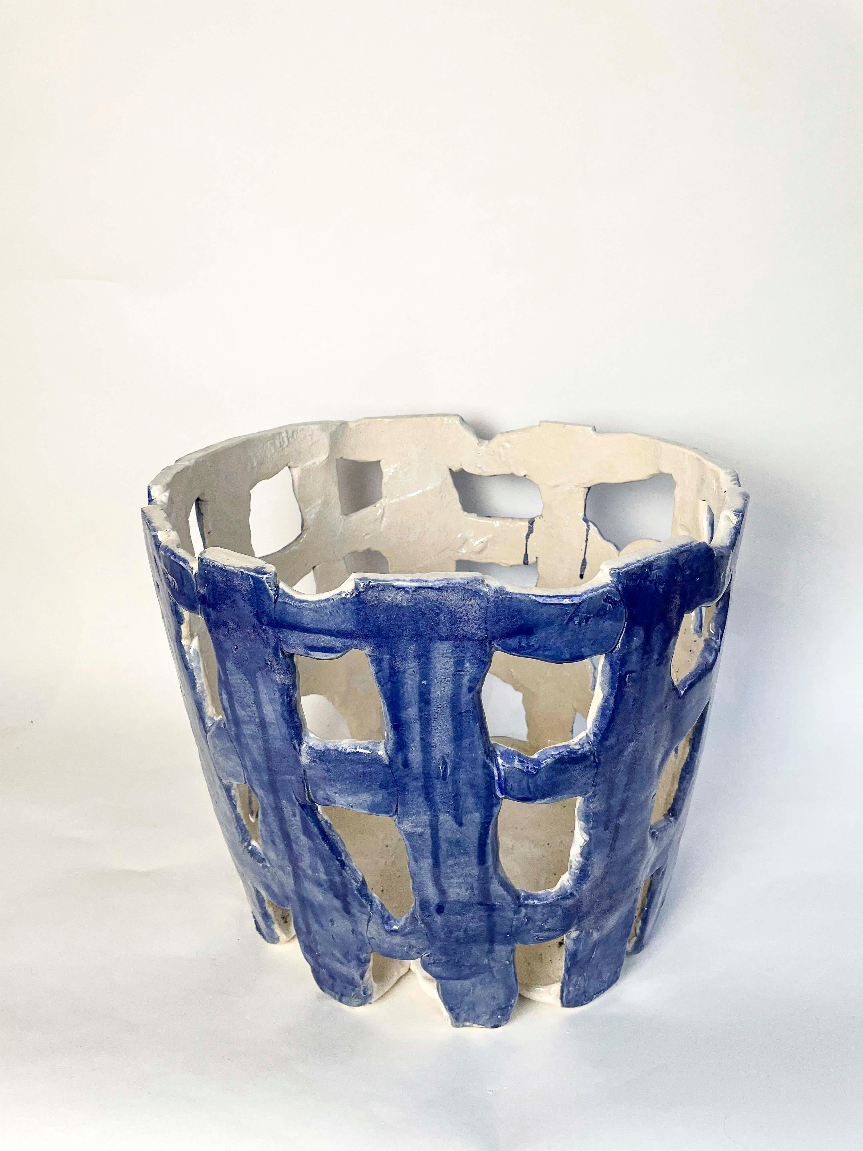 Modern Unique CortoMagDelft ceramic basket For Sale
