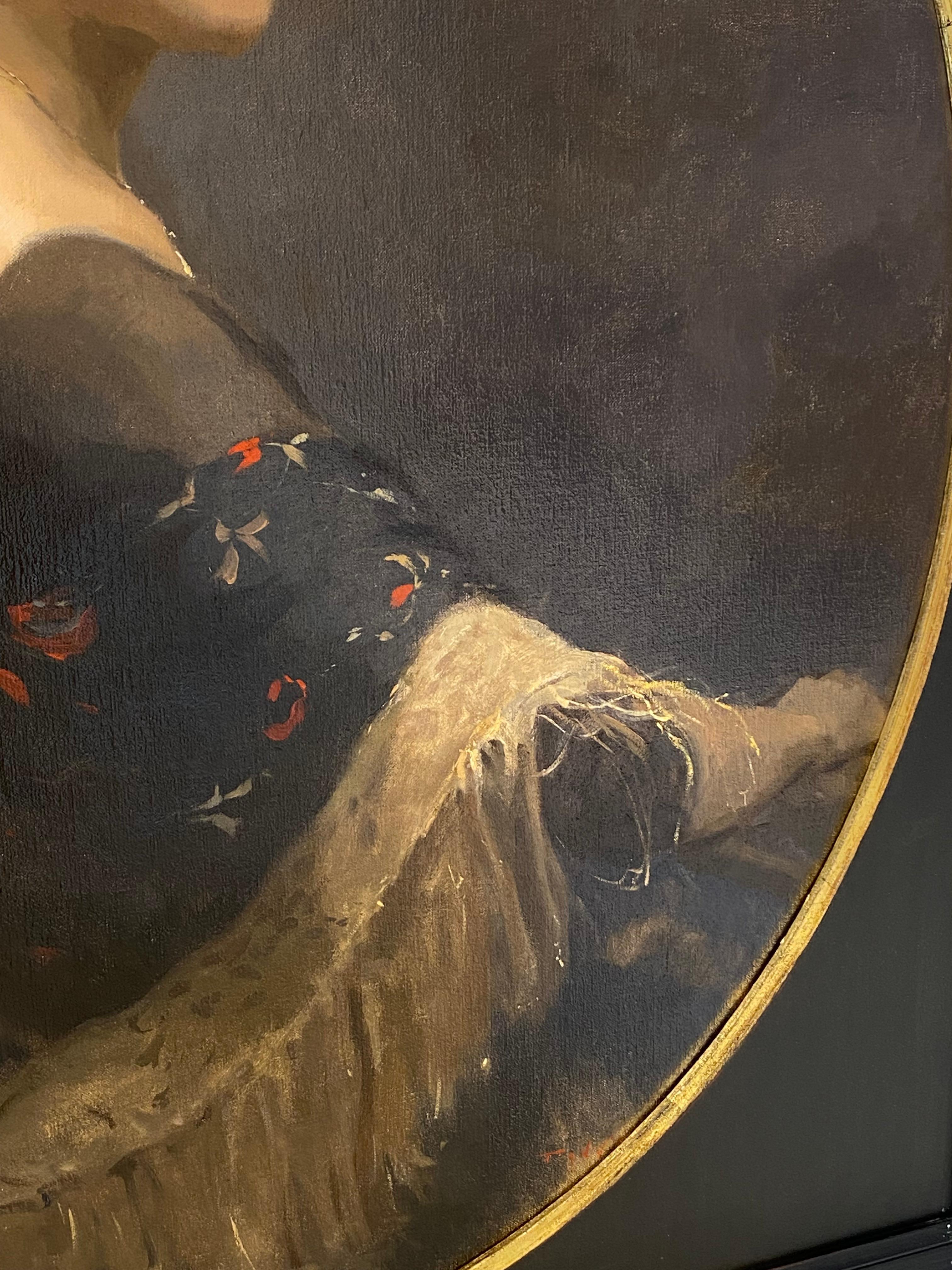 Tanvi Pathare
Una Donna Sevillana (A. Donna di Siviglia)
Ritratto di Firenze contemporaneo 
95 x 80 cm olio su lino (cornice inclusa nel prezzo) dimensioni con cornice: 104 x 90 cm

L'indiana Tanvi Pathare ha frequentato l'Academy Arts di Firenze,