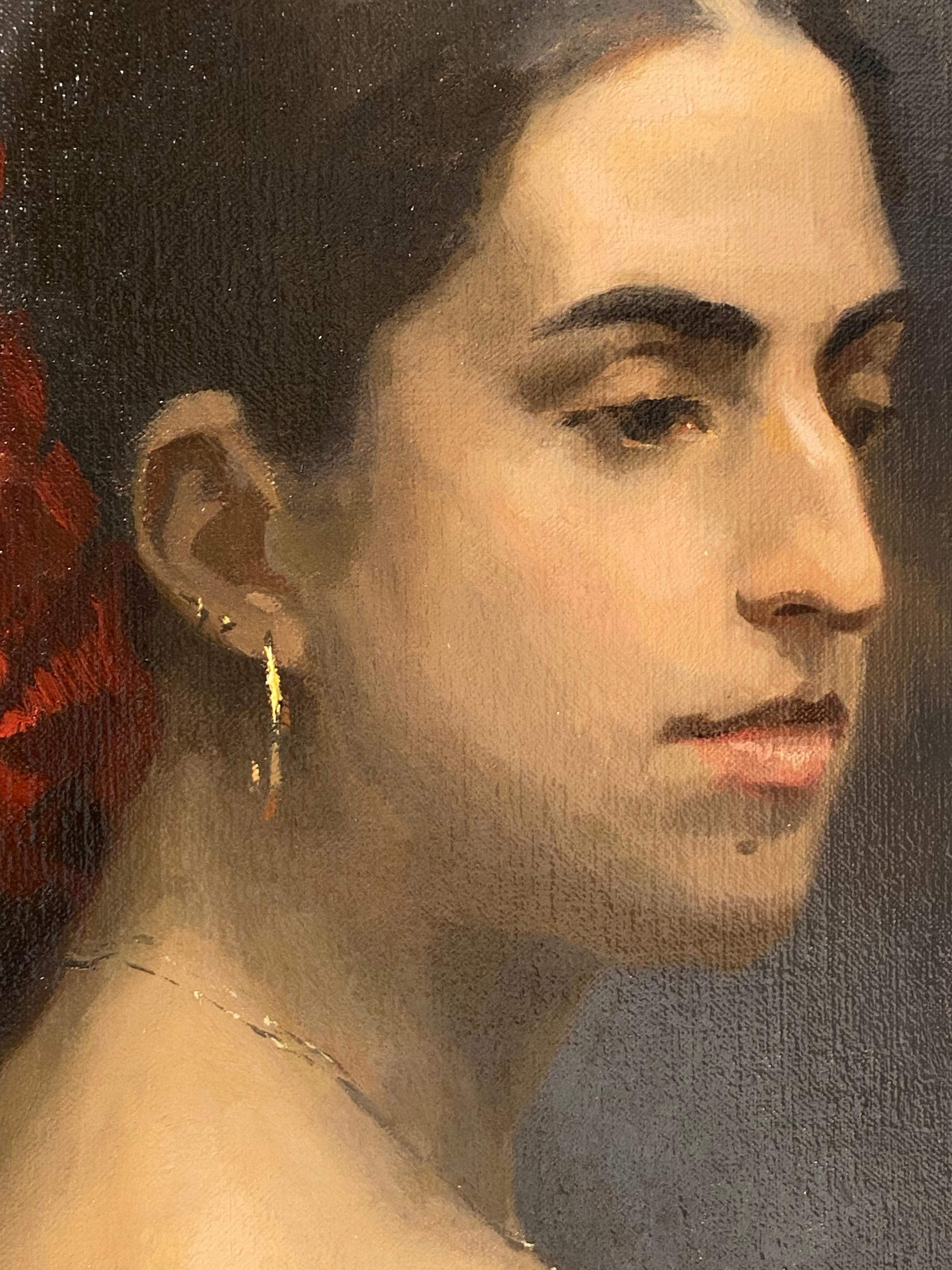 Una dama di Siviglia, ritratto classico contemporaneo del XXI secolo in vendita 1