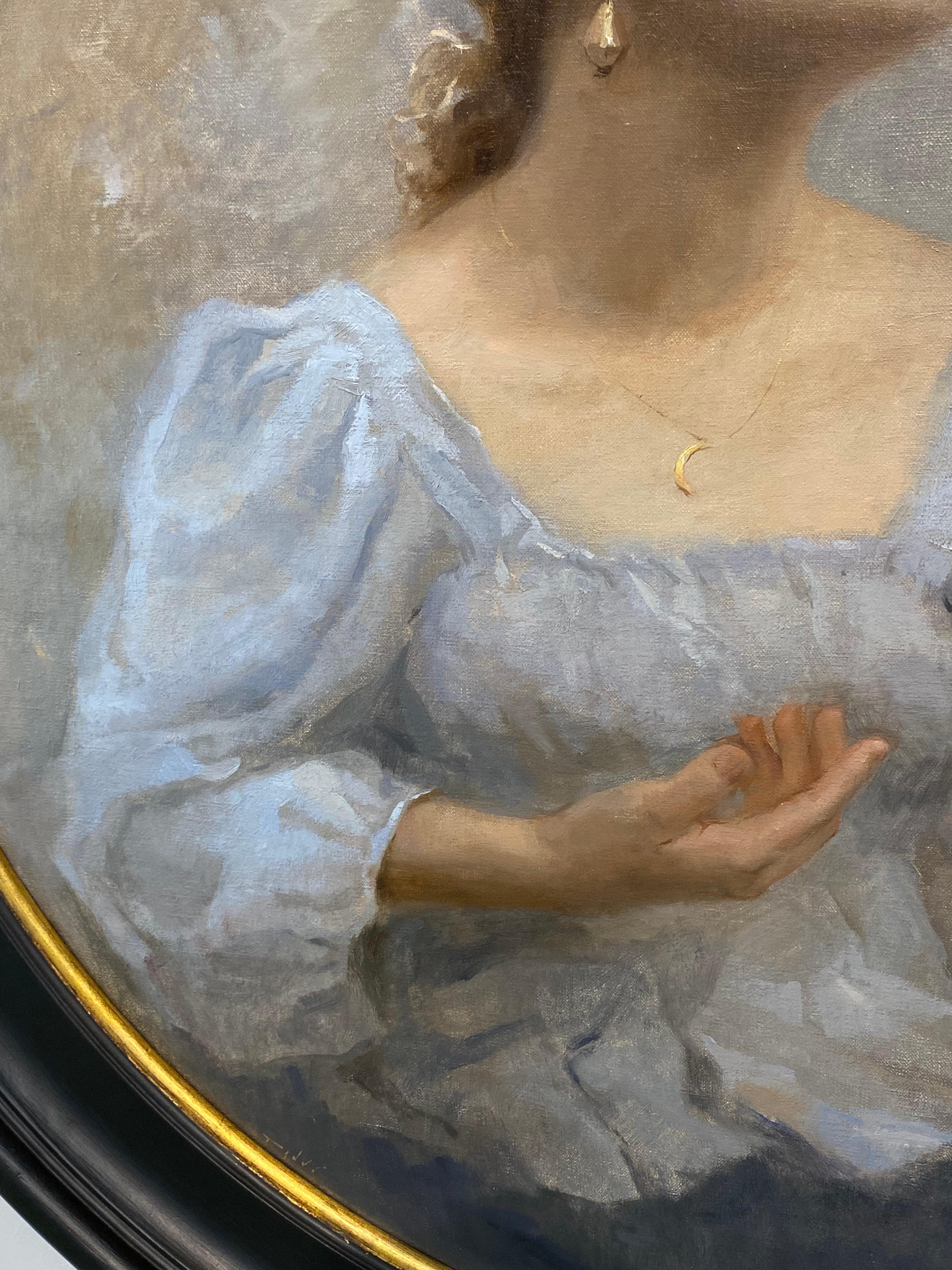 Tanvi Pathare
Luna
Ritratto di Firenze contemporaneo 
Ø 80 cm olio su lino (cornice inclusa nel prezzo) dimensioni con cornice: Ø 100 cm

L'indiana Tanvi Pathare ha frequentato l'Academy Arts di Firenze, dove è stata allieva di Daniela Astone. Da