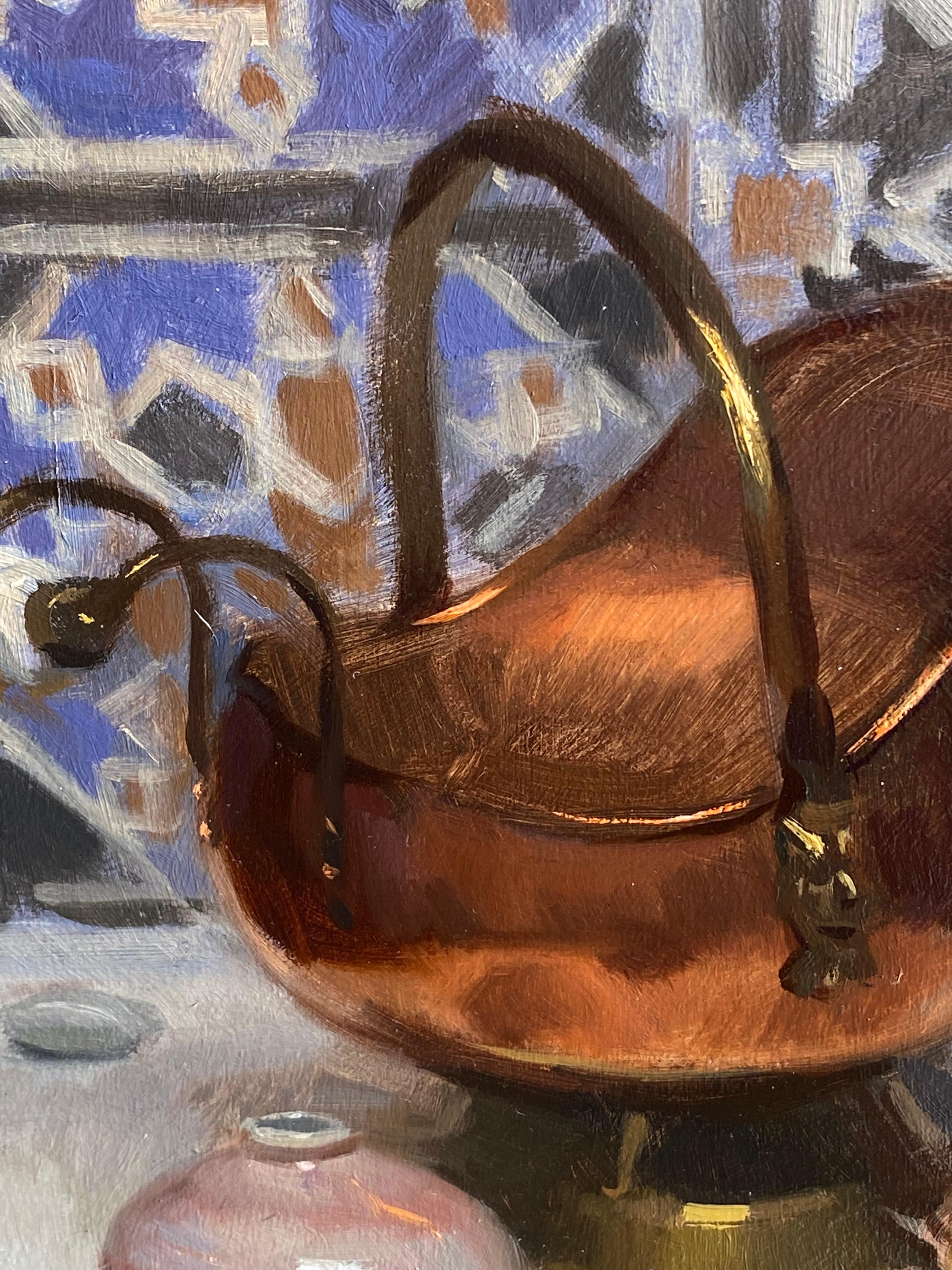 Ricordi di Siviglia 21° secolo Contemporanea Classica Natura morta Pittura - Figurative Painting Grigio di Tanvi Pathare