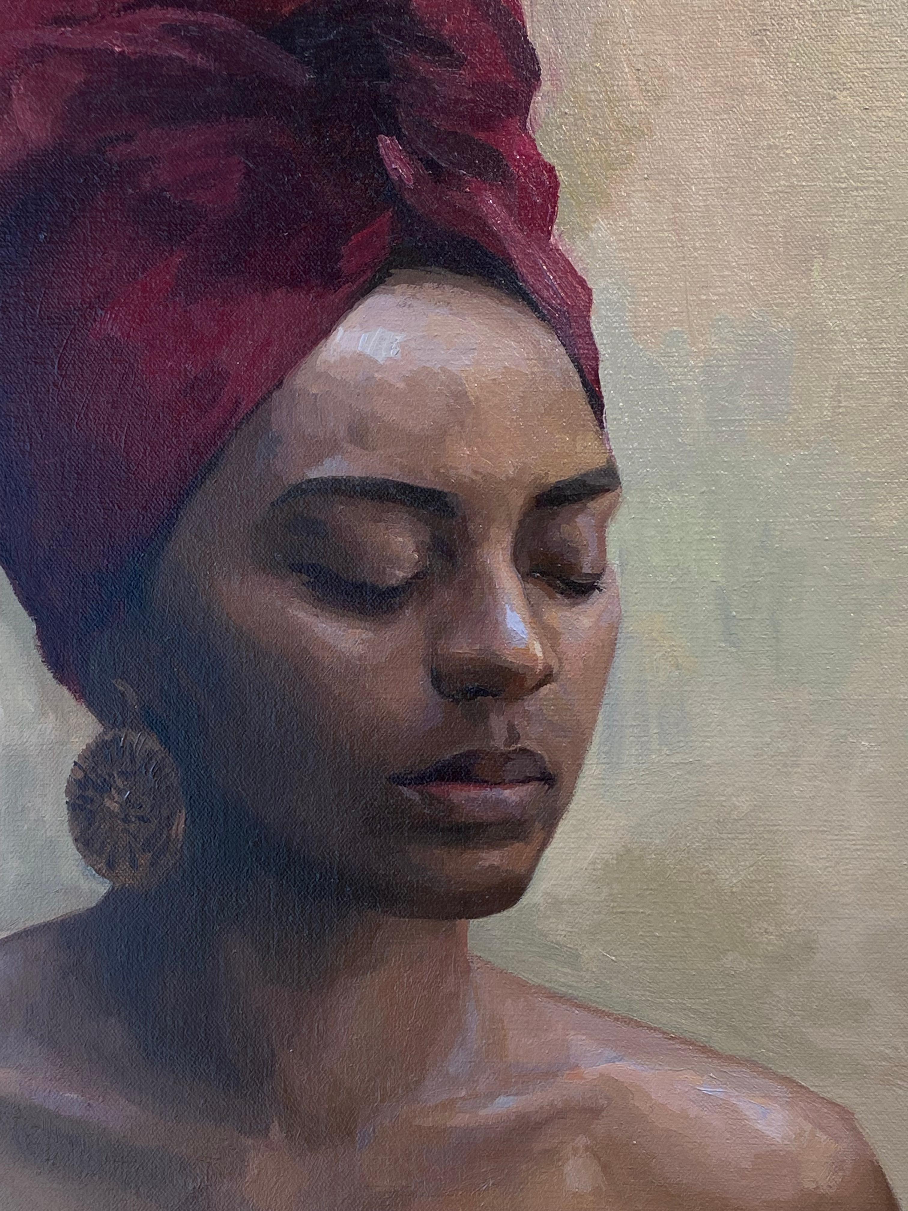 Portrait classique contemporain d'une femme du 21e siècle. en vente 1