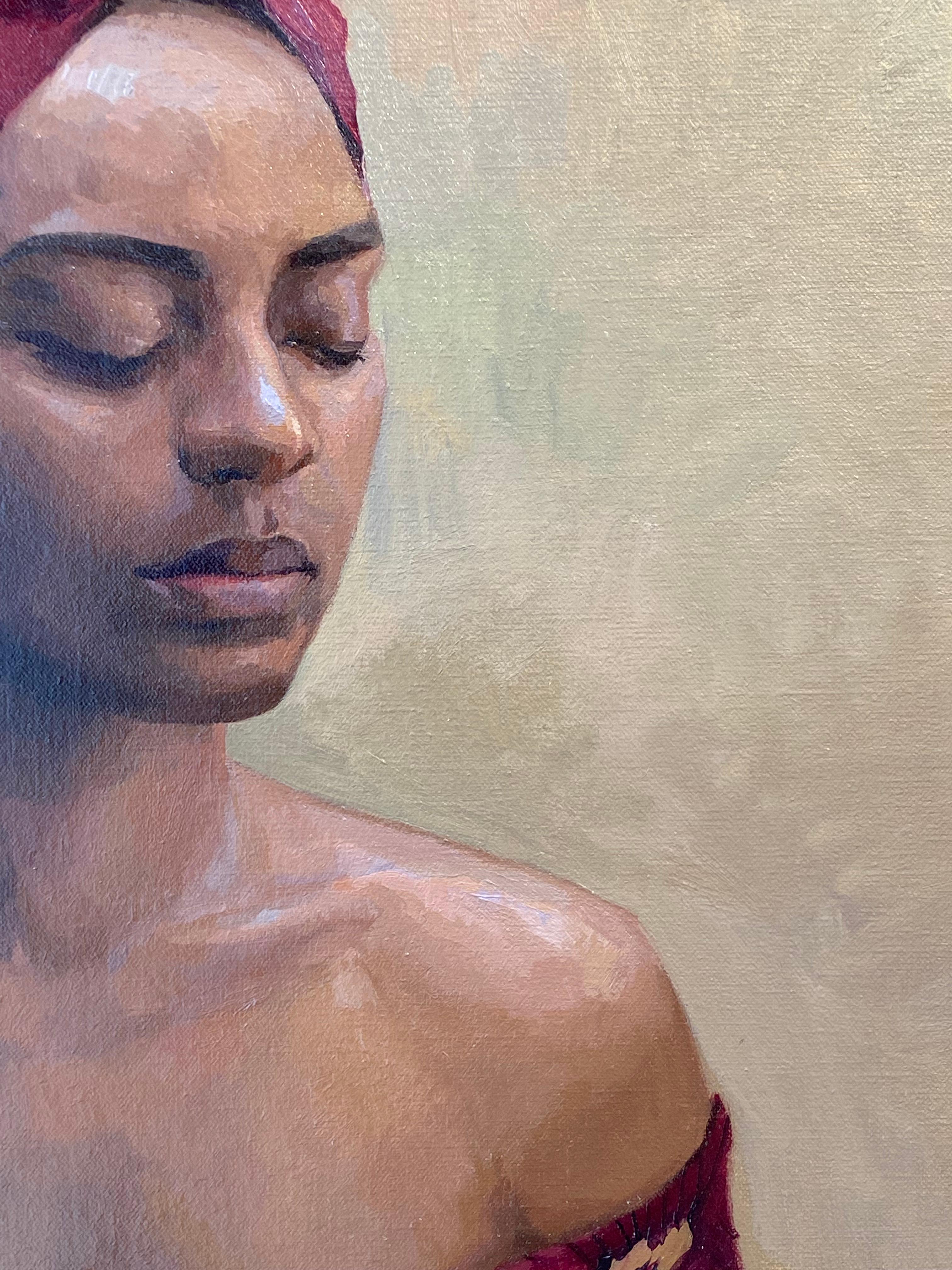 Portrait classique contemporain d'une femme du 21e siècle. en vente 2