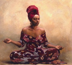 All'interno, ritratto classico contemporaneo di una donna del XXI secolo