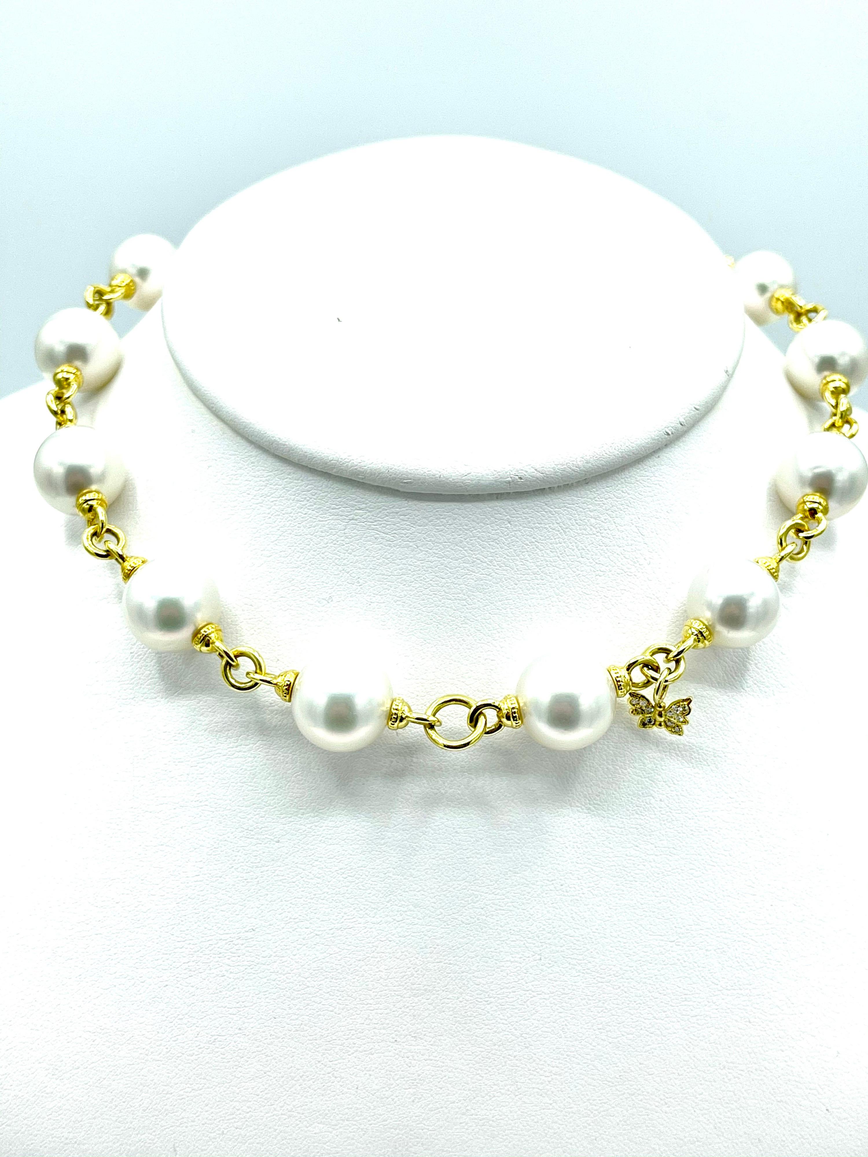 Women's Tanya Farah Cultured Pearl 18 Karat Yellow Gold Necklace