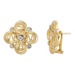 Tanya Farah Diamond Passion Flower Earrings