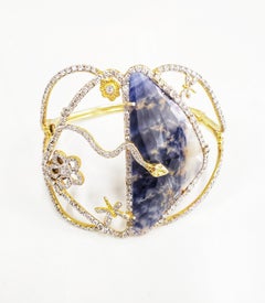 Tanya Farah Garden of Eden Sapphire Diamond Cuff
