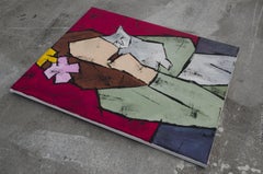 Mädchen mit einer Katze, Gemälde, Öl auf Leinwand