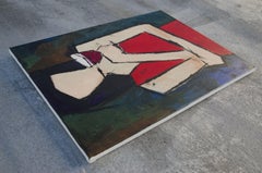 Weinglasglas, Gemälde, Öl auf Leinwand